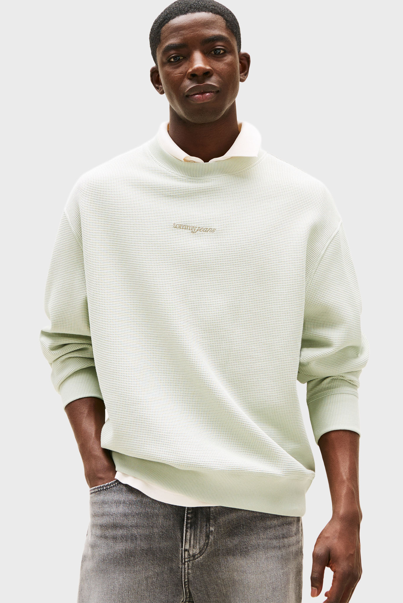 Мужской мятный свитшот RLX WAFFLE Ментоловый L Tommy Jeans DM0DM21622 Мужской мятный свитшот RLX WAFFLE Ментоловый L Tommy Jeans DM0DM21622
