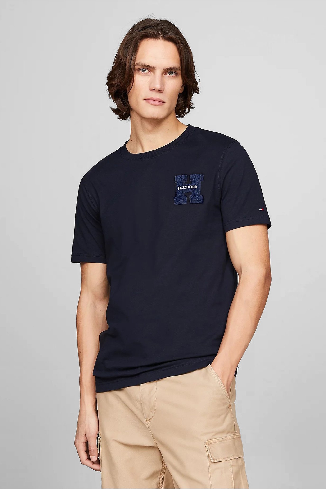Мужская темно-синяя футболка BOUCLE H EMBRO TEE 1