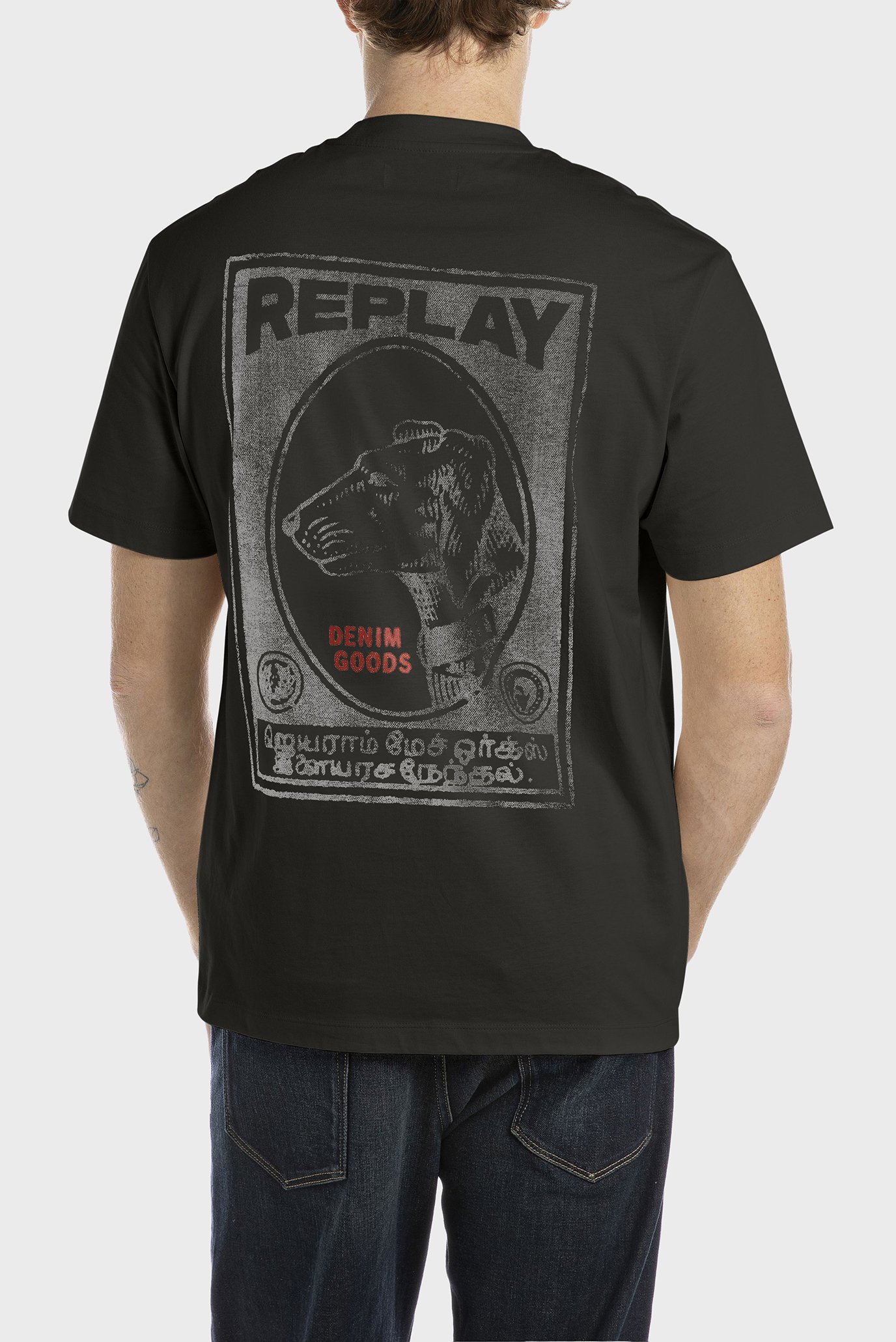 Мужская черная футболка Черный XXL Replay M3282 .000.23608P Мужская черная футболка Черный XXL Replay M3282 .000.23608P