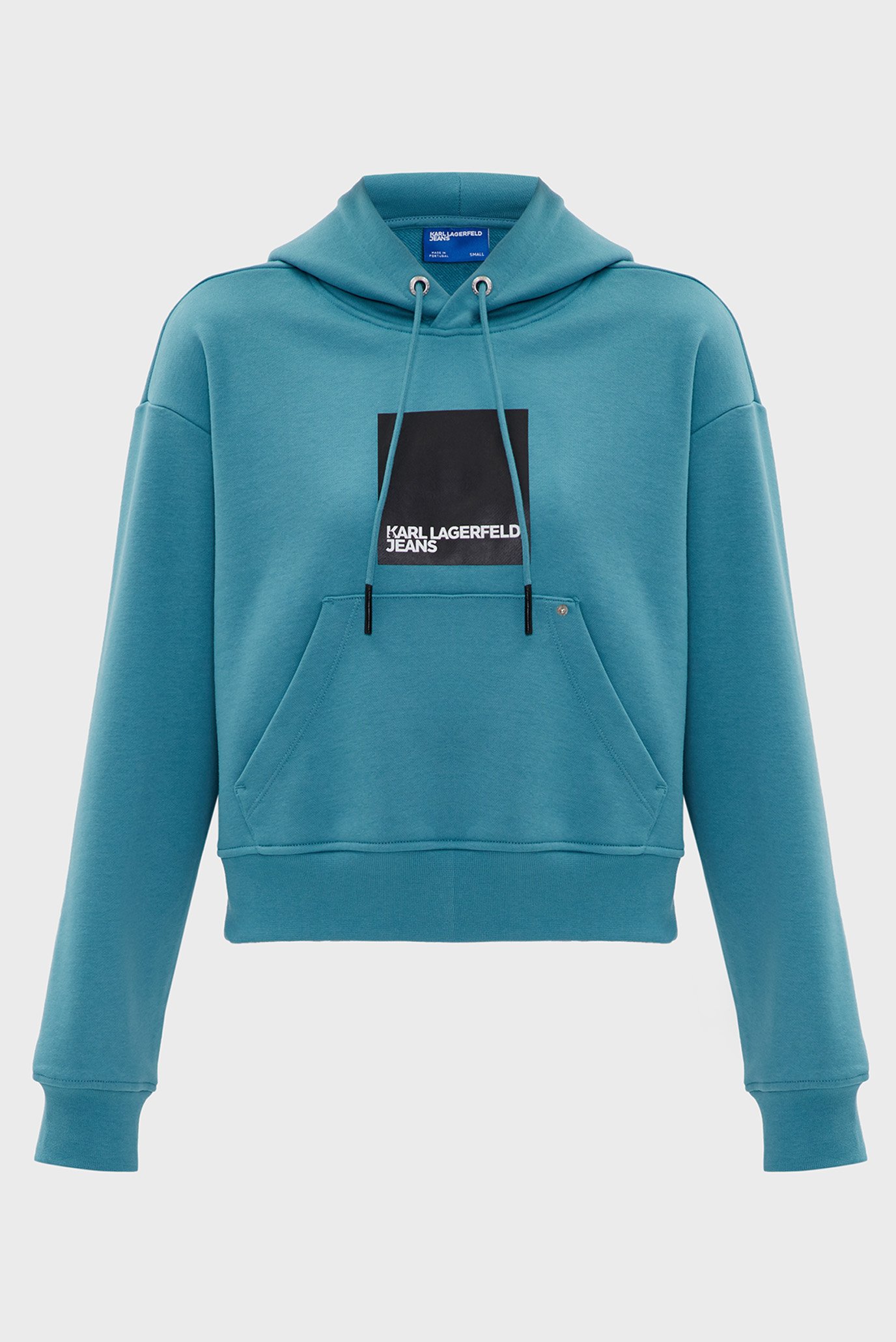 Женское бирюзовое худи KLJ REGULAR LOGO HOODIE 1