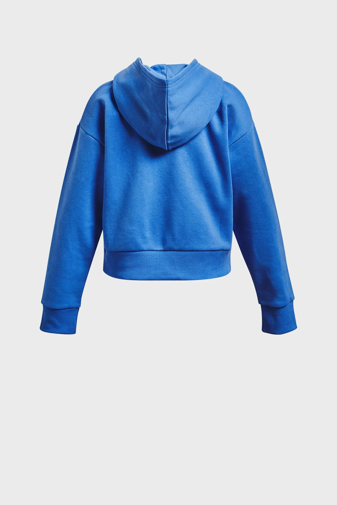 Детское синее худи UA Rival Fleece Crop Hoodie 2