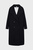 Женское черное шерстяное пальто DRACHALL