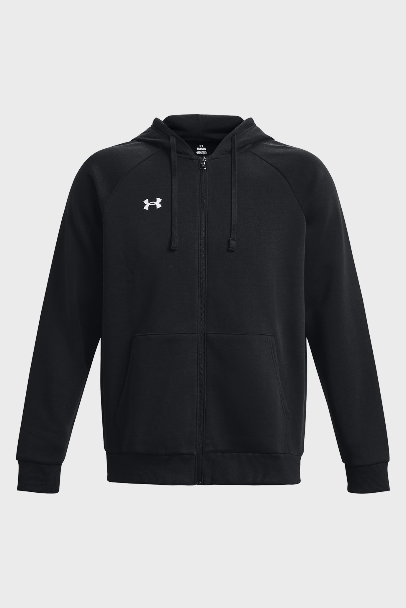 Мужское черное худи UA Rival Fleece FZ Hoodie Under Armour