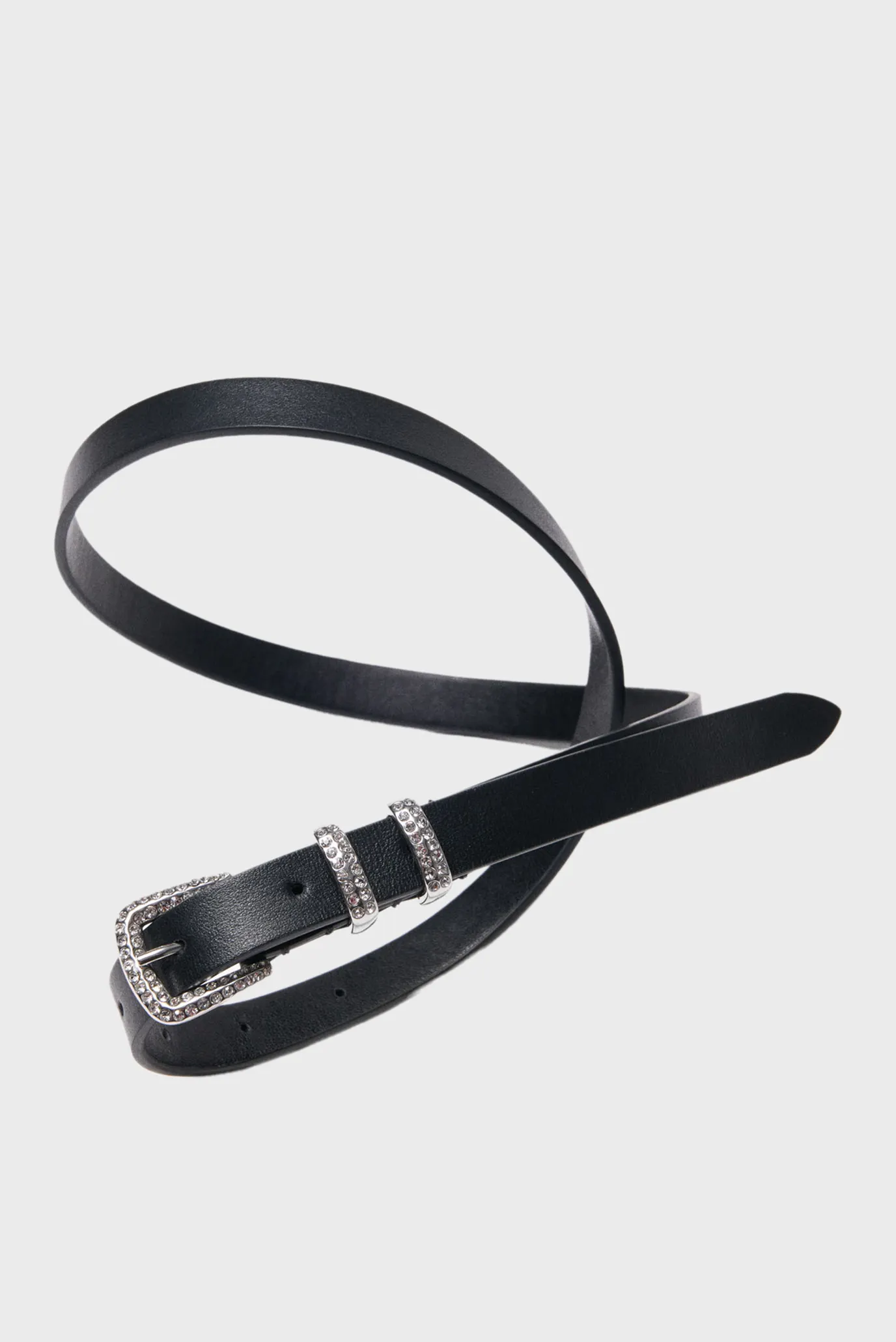 Жіночий чорний шкіряний ремінь 5