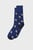 Мужские темно-синие носки с узором