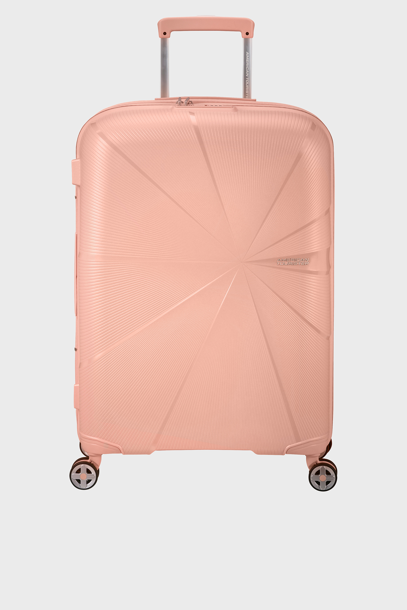 Женский персиковый чемодан 67 см STARVIBE METALLIC PEACH 1