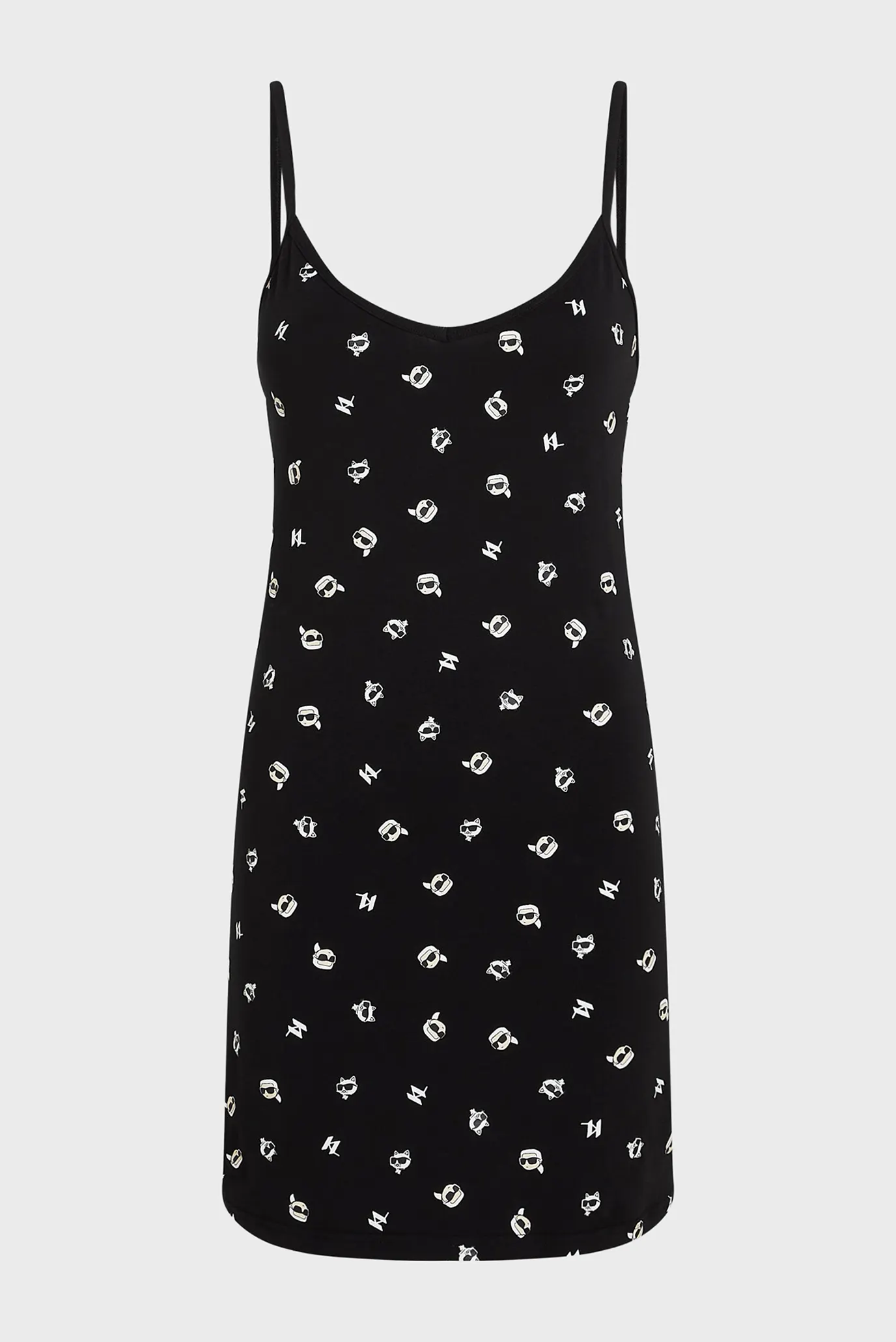 Жіноча чорна нічна сорочка з візерунком IKONIK 2.1 5