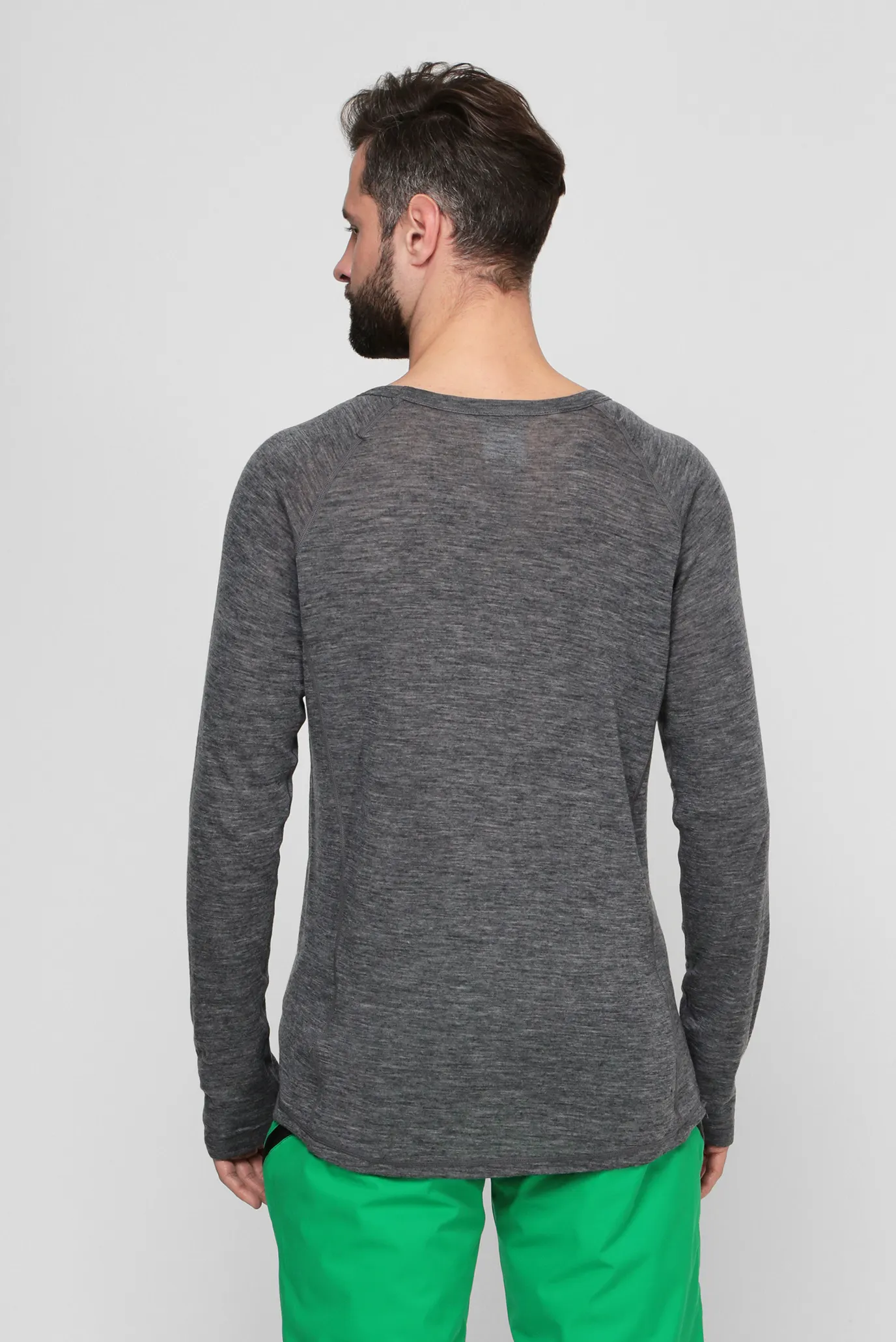 Мужской серый шерстяной термореглан 3