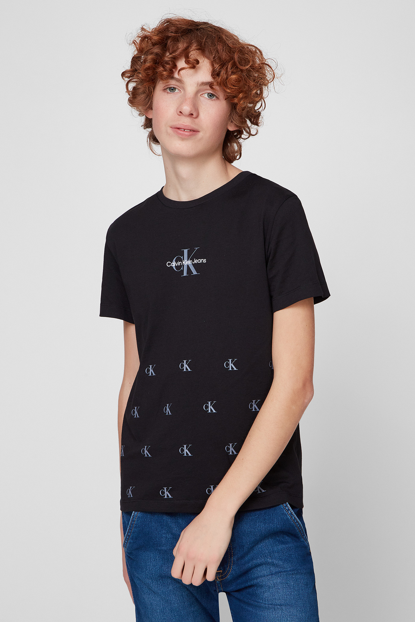Дитяча чорна футболка MONOGRAM 1