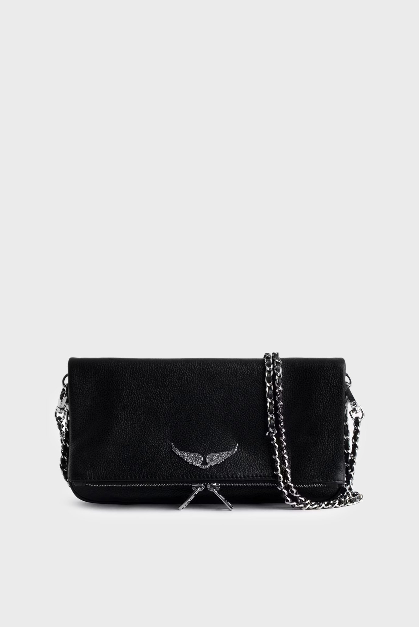 Женский черный кожаный клатч Rock Черный ONESIZE ZADIG&VOLTAIRE LWBA00001_NOIRFW25 Женский черный кожаный клатч Rock Черный ONESIZE ZADIG&VOLTAIRE LWBA00001_NOIRFW25