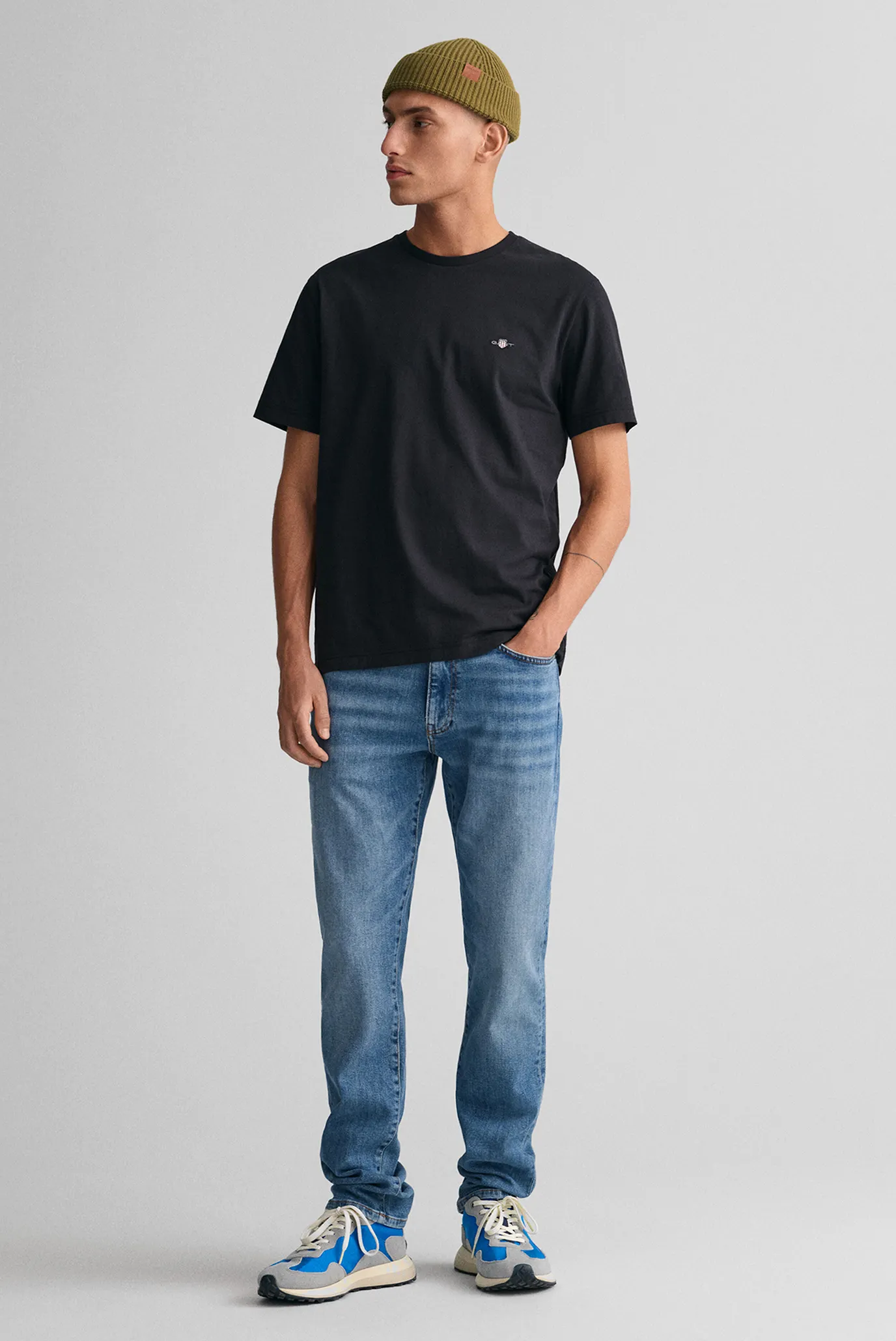 Мужская черная футболка REG SHIELD SS T-SHIRT 2