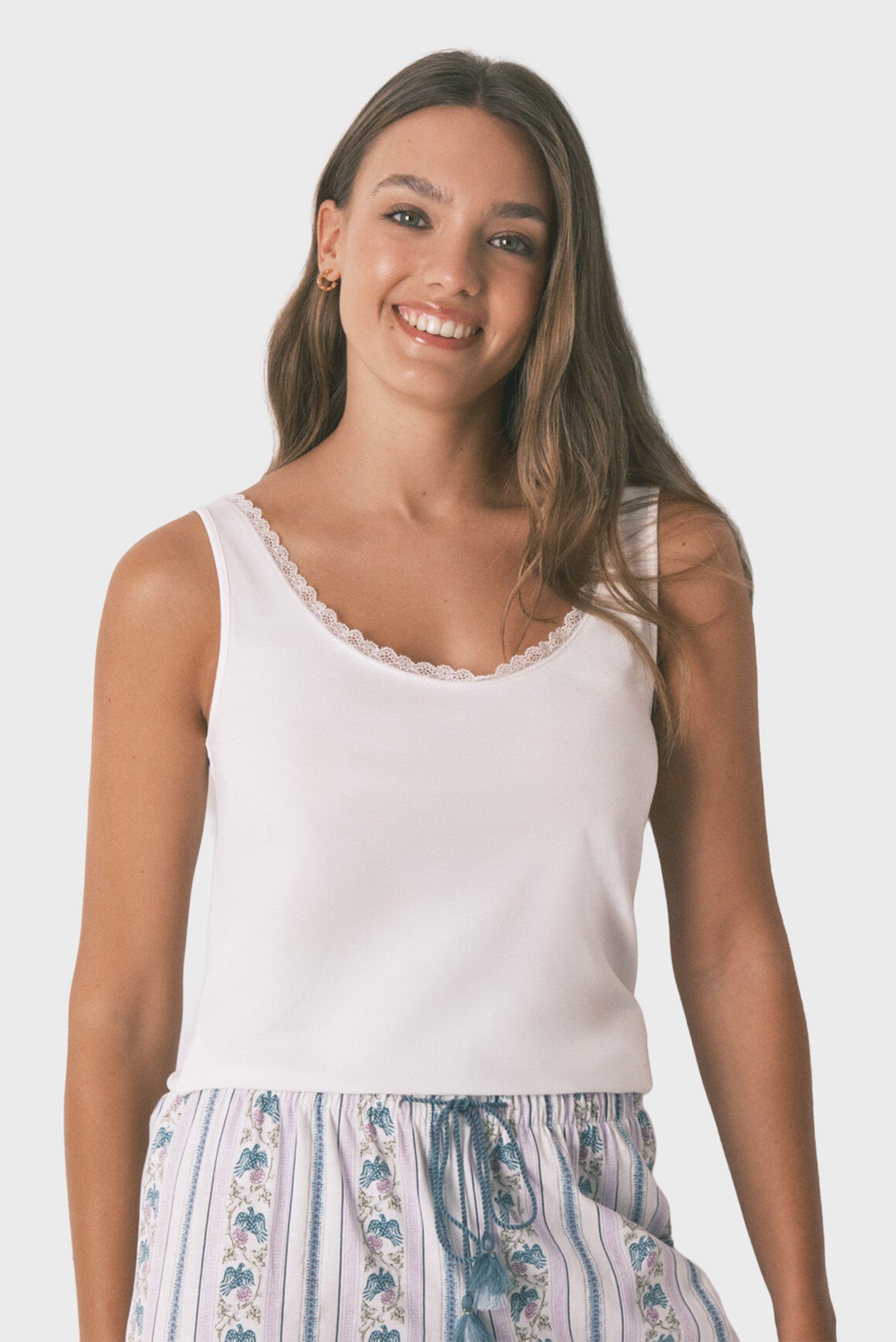 Женская белая майка Белый XXL womensecret 3272280 Женская белая майка Белый XXL womensecret 3272280