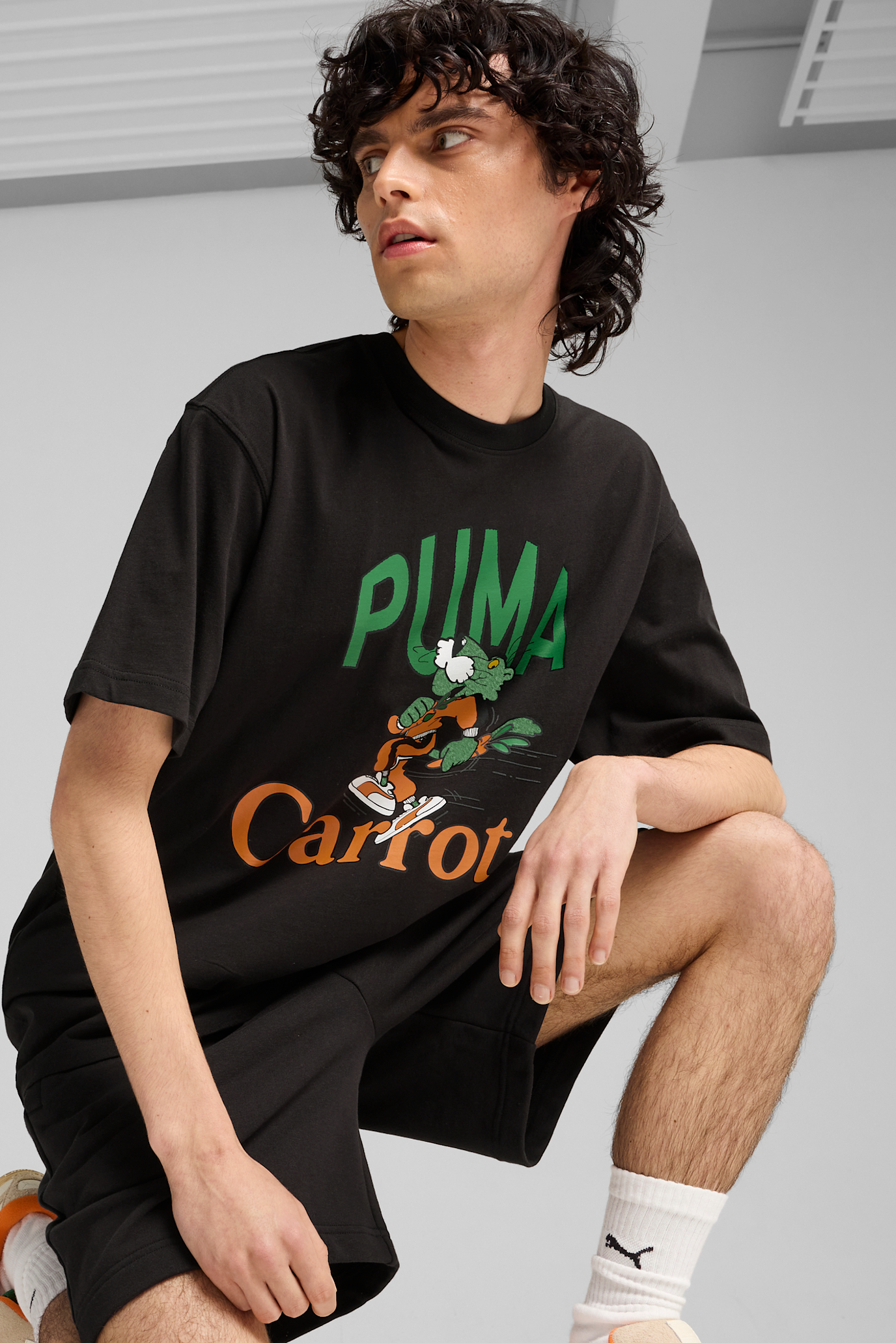 Мужская черная футболка PUMA x Carrots Men's Graphic Tee 1