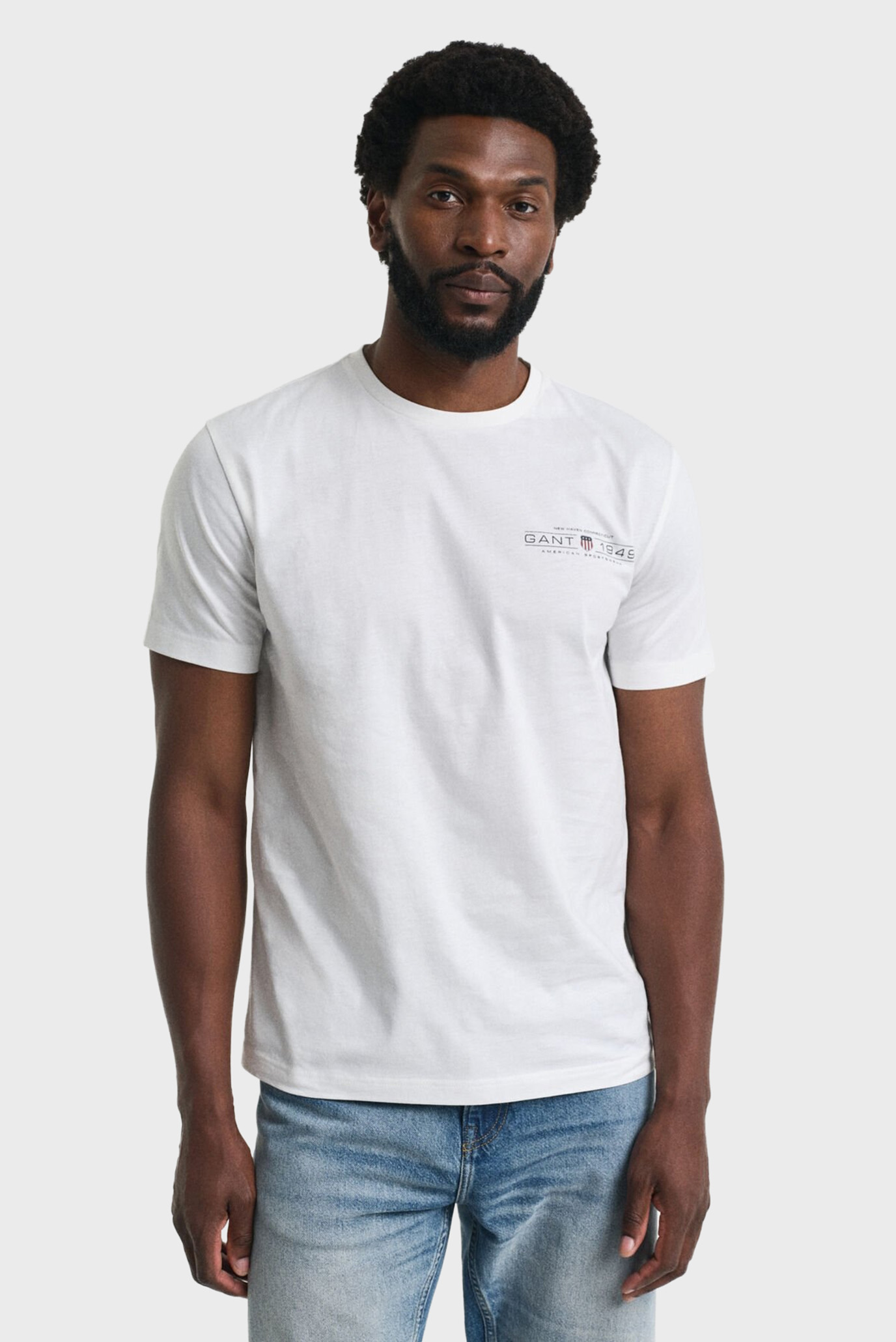 Мужская белая футболка PRINTED GRAPHIC SS T-SHIRT Белый XXL Gant 2044017 Мужская белая футболка PRINTED GRAPHIC SS T-SHIRT Белый XXL Gant 2044017