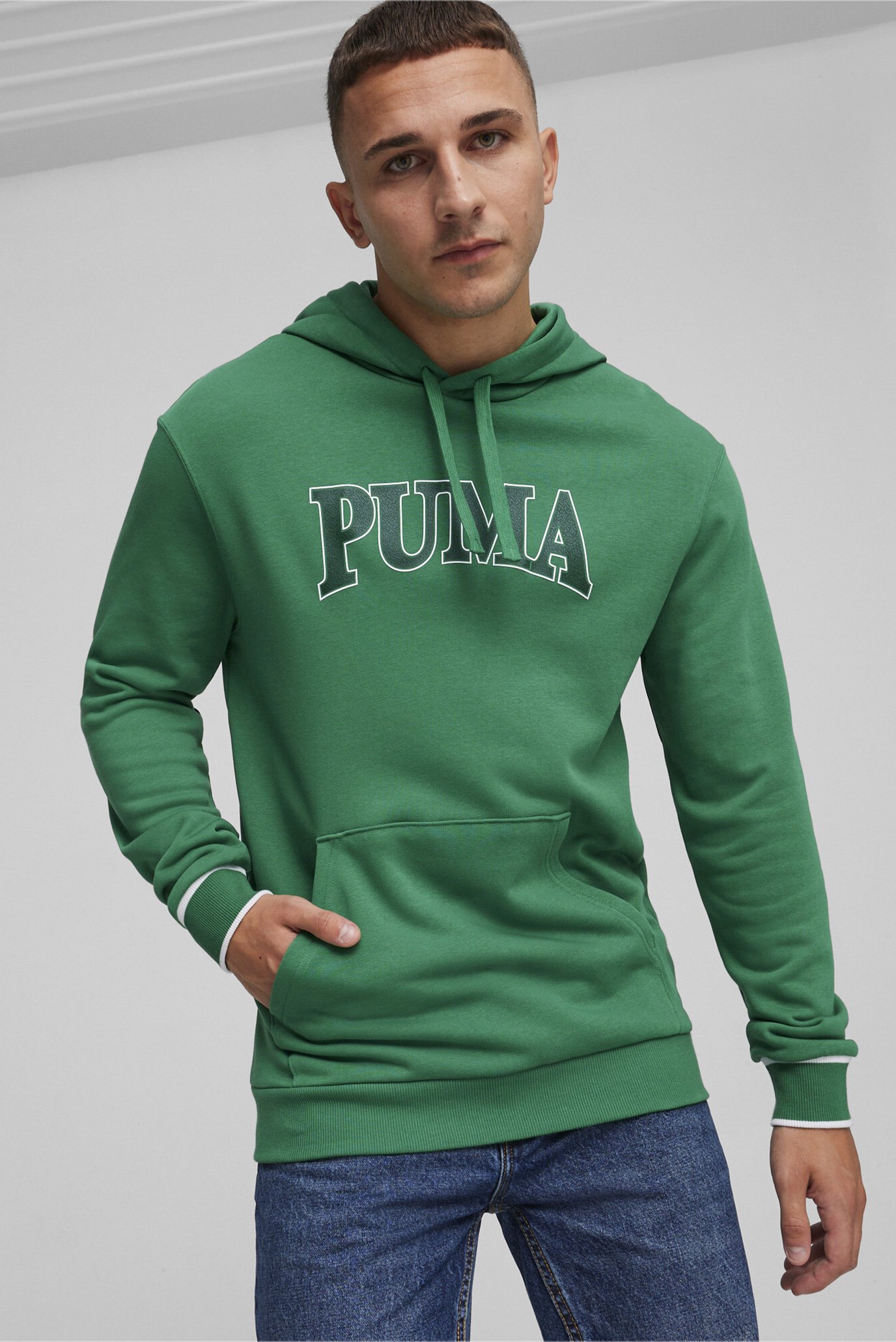 Чоловіче зелене худі PUMA SQUAD Men's Hoodie 1