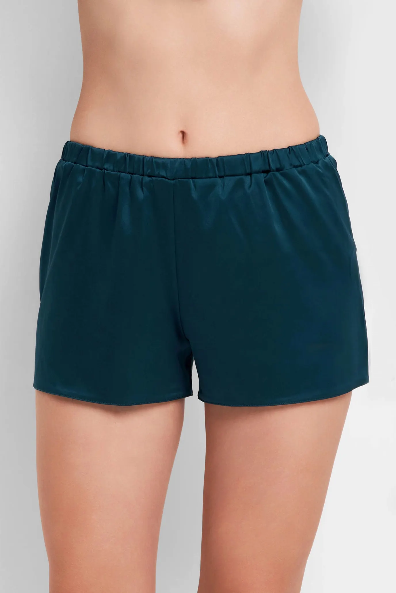 Жіноча бірюзова піжама (топ, шорти) 3