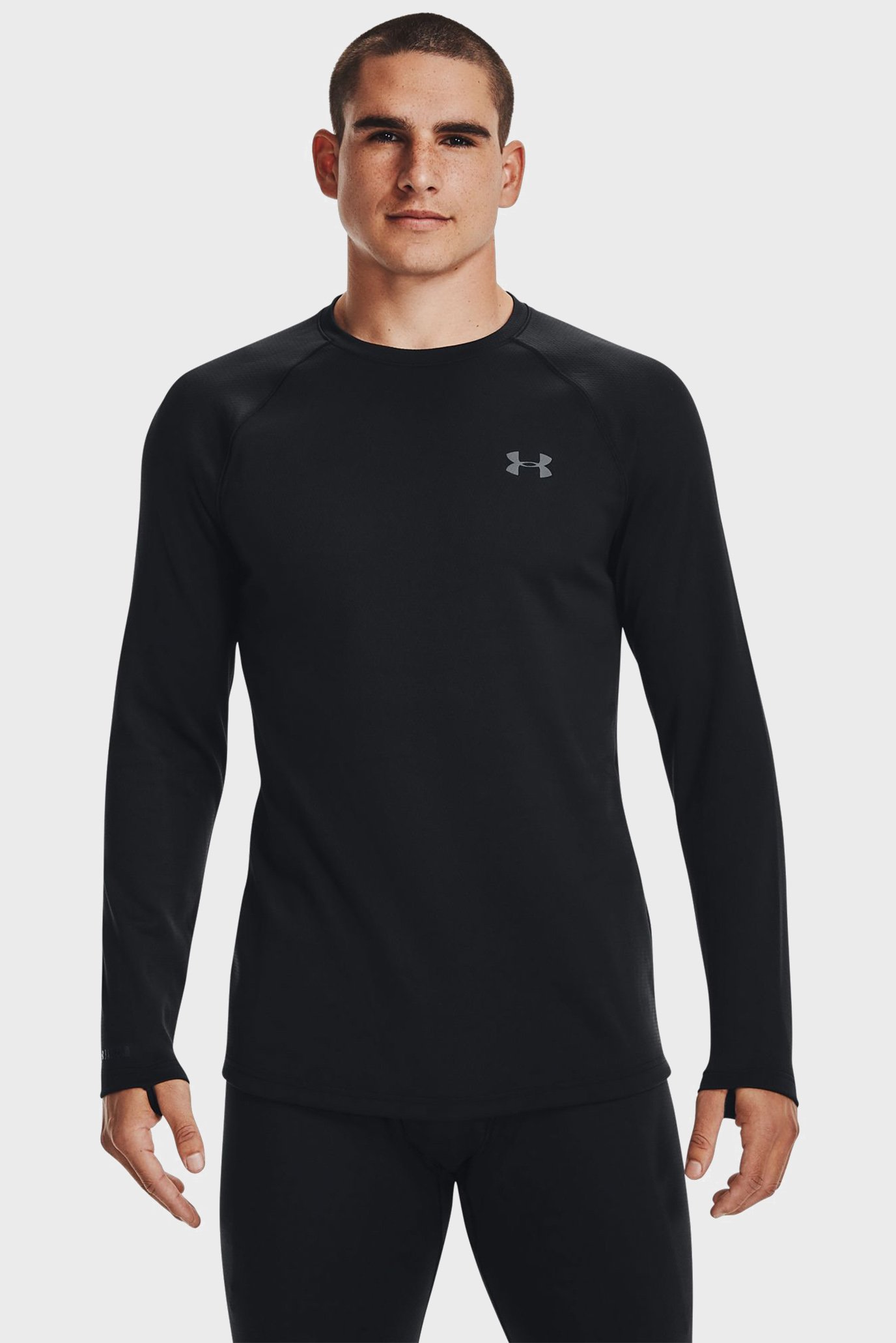 Мужской черный термореглан Packaged Base 4.0 Crew Черный L Under Armour 1353349-001 Мужской черный термореглан Packaged Base 4.0 Crew Черный L Under Armour 1353349-001