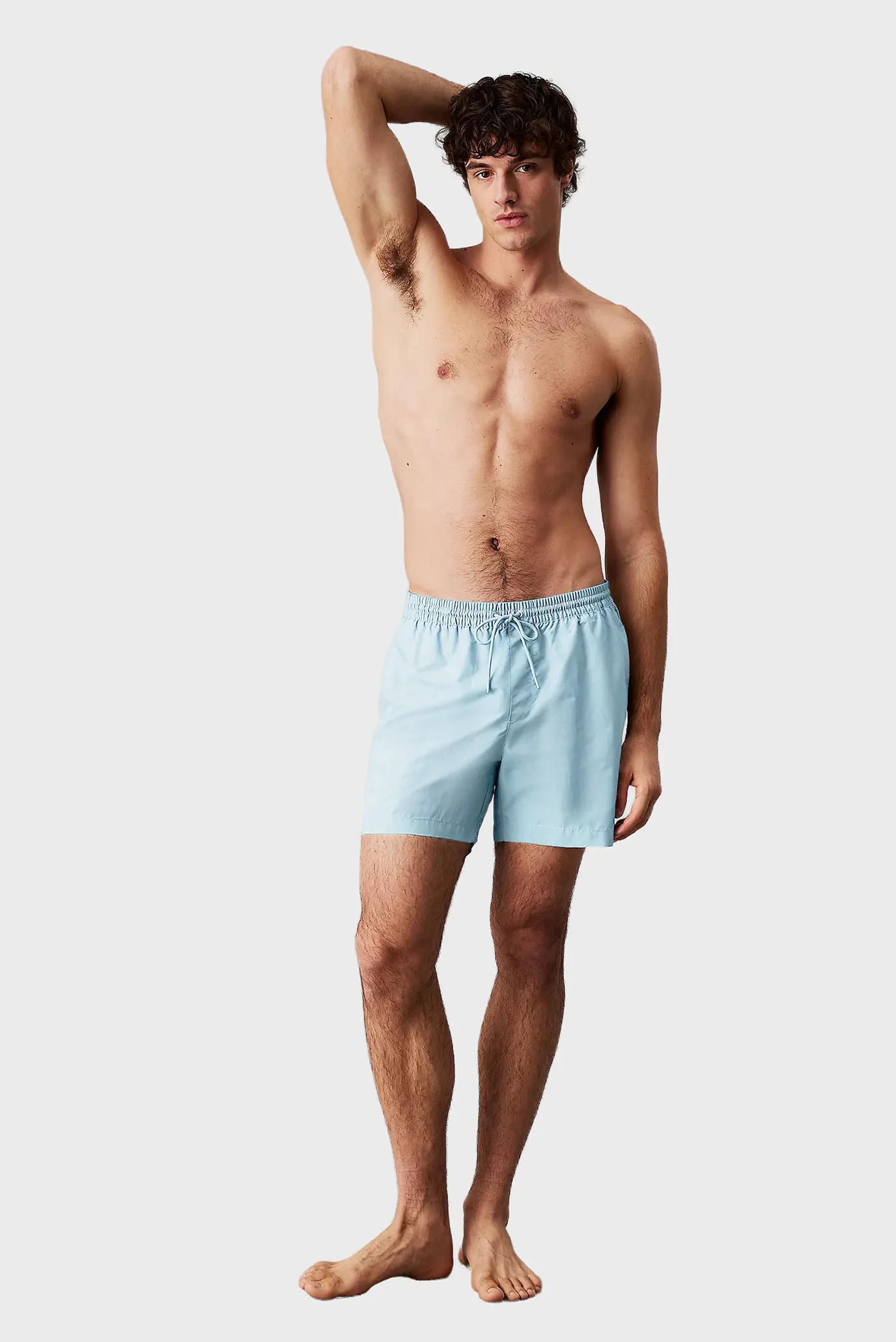 Чоловічі блакитні плавальні шорти MEDIUM DRAWSTRING 2