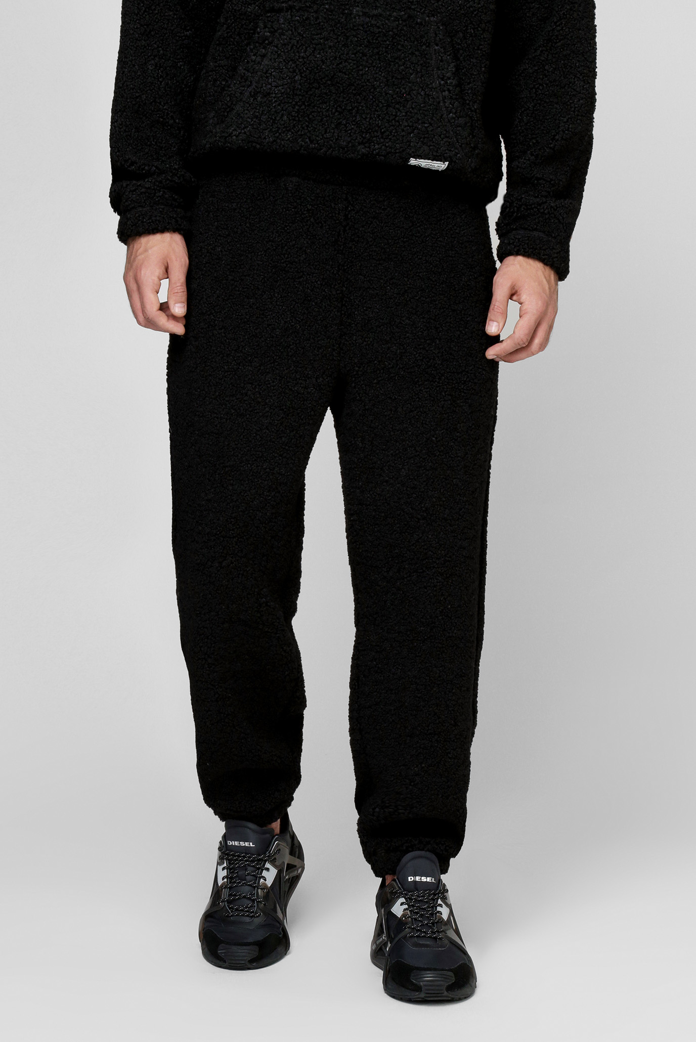 Мужские черные спортивные брюки P-CALTON-TEDDY 1