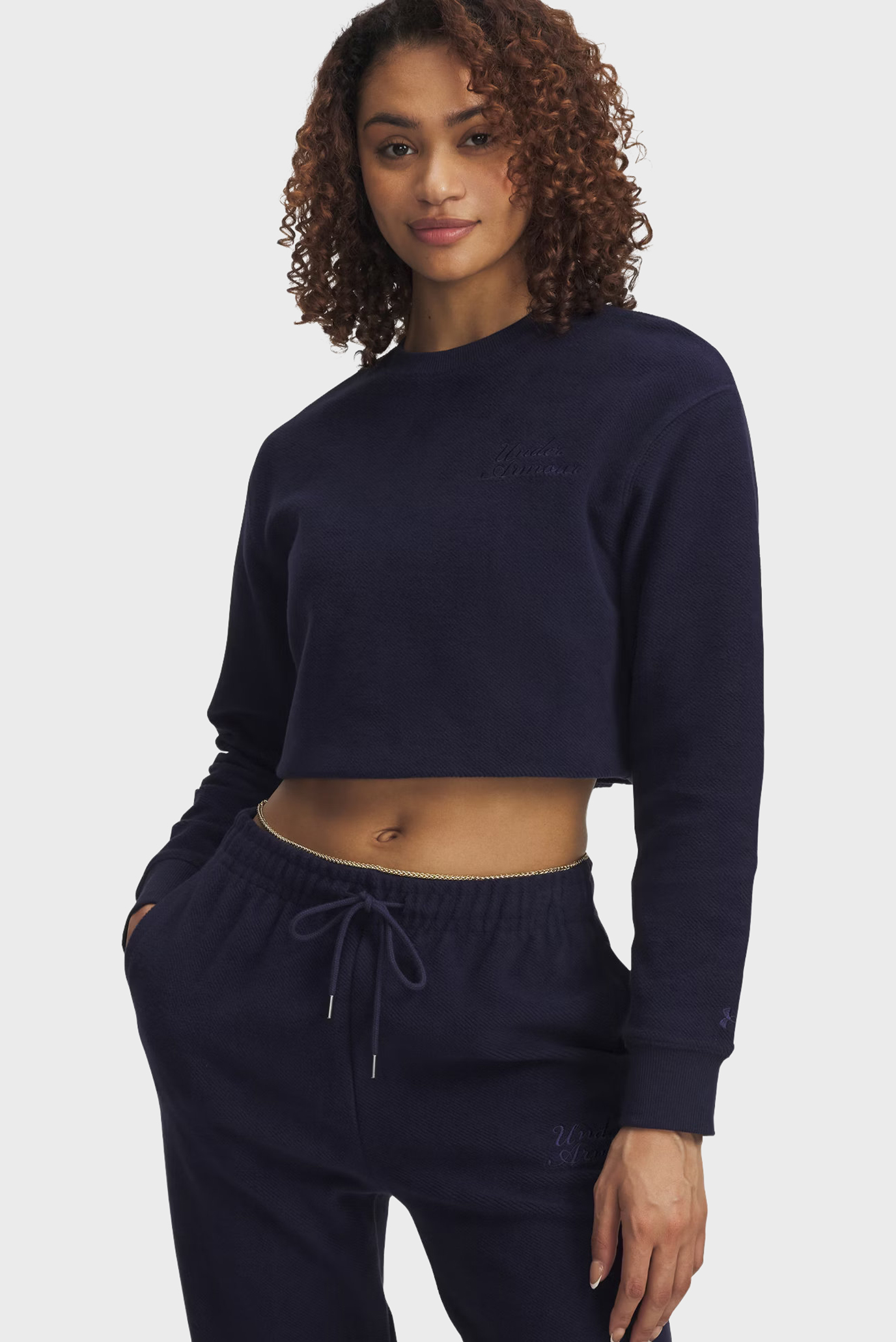Женский темно-синий свитшот Icon Terry Varsity Crew Синий L Under Armour 6003680-410 Женский темно-синий свитшот Icon Terry Varsity Crew Синий L Under Armour 6003680-410
