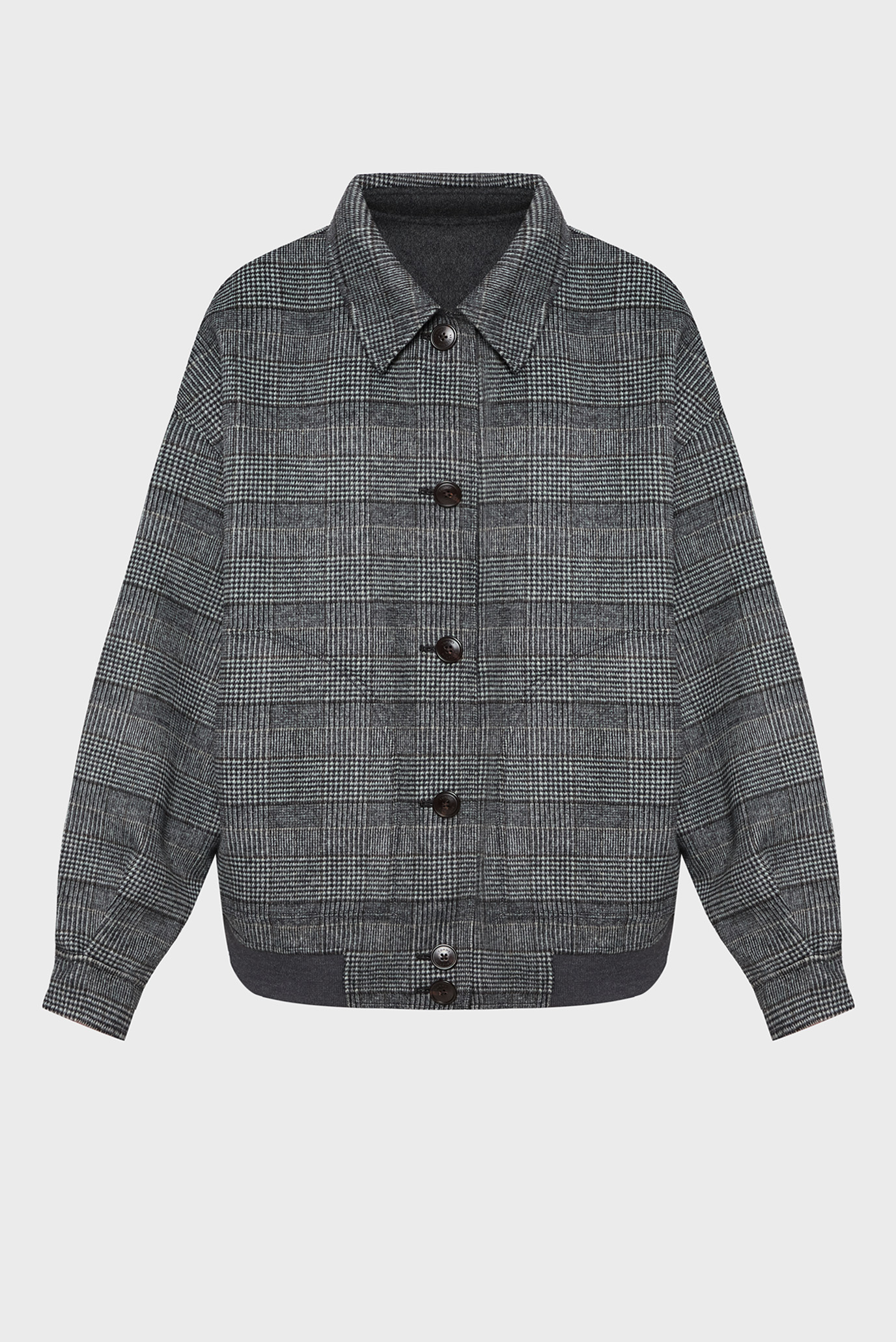 Женское серое шерстяное двустороннее пальто MD DF WOOL REVERSIBLE CHECK JKT Серый M-L Tommy Hilfiger WW0WW42333 Женское серое шерстяное двустороннее пальто MD DF WOOL REVERSIBLE CHECK JKT Серый M-L Tommy Hilfiger WW0WW42333