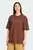 Жіноча коричнева футболка Essentials Linear Oversized