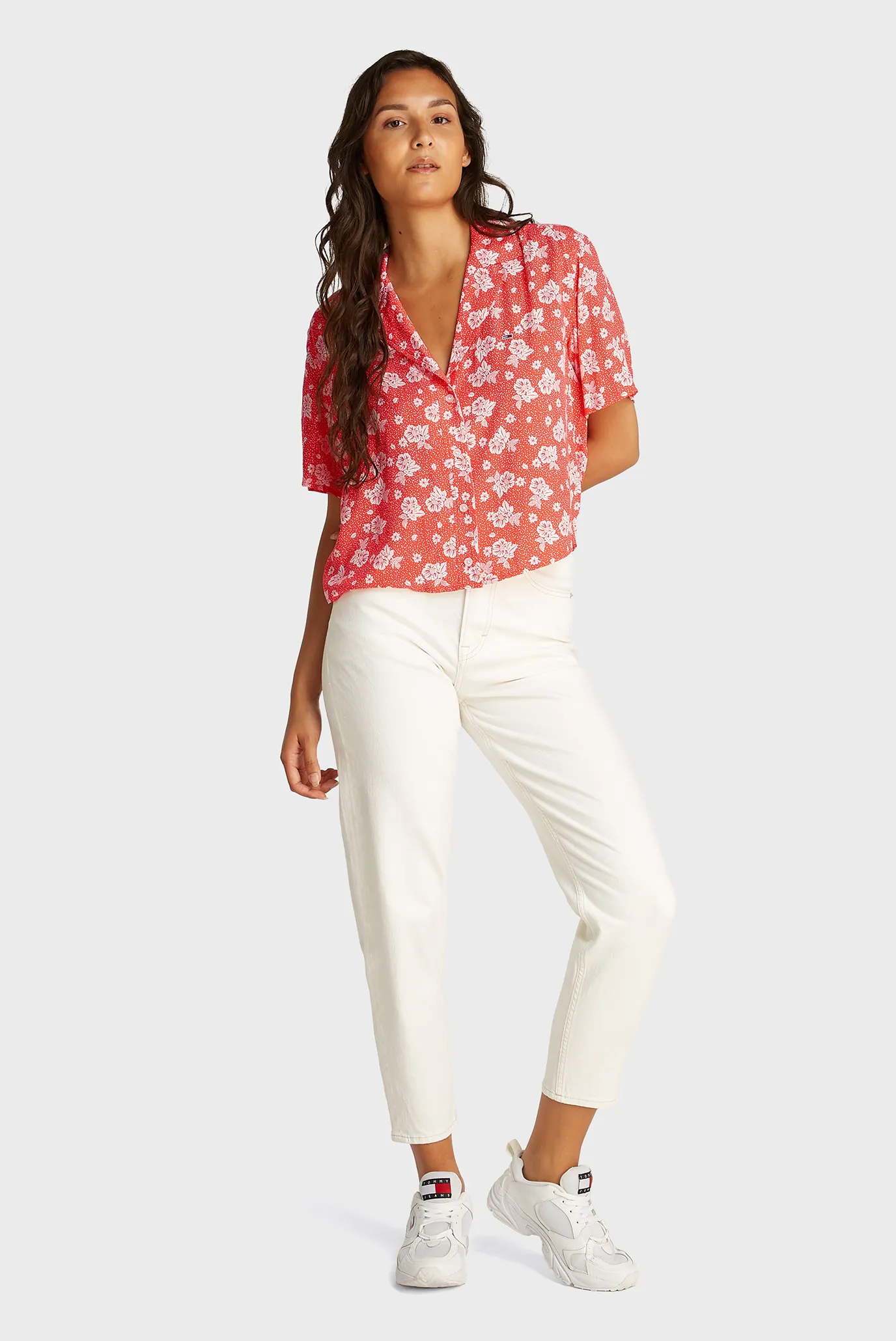 Женская красная рубашка с узором RLX CRP 2