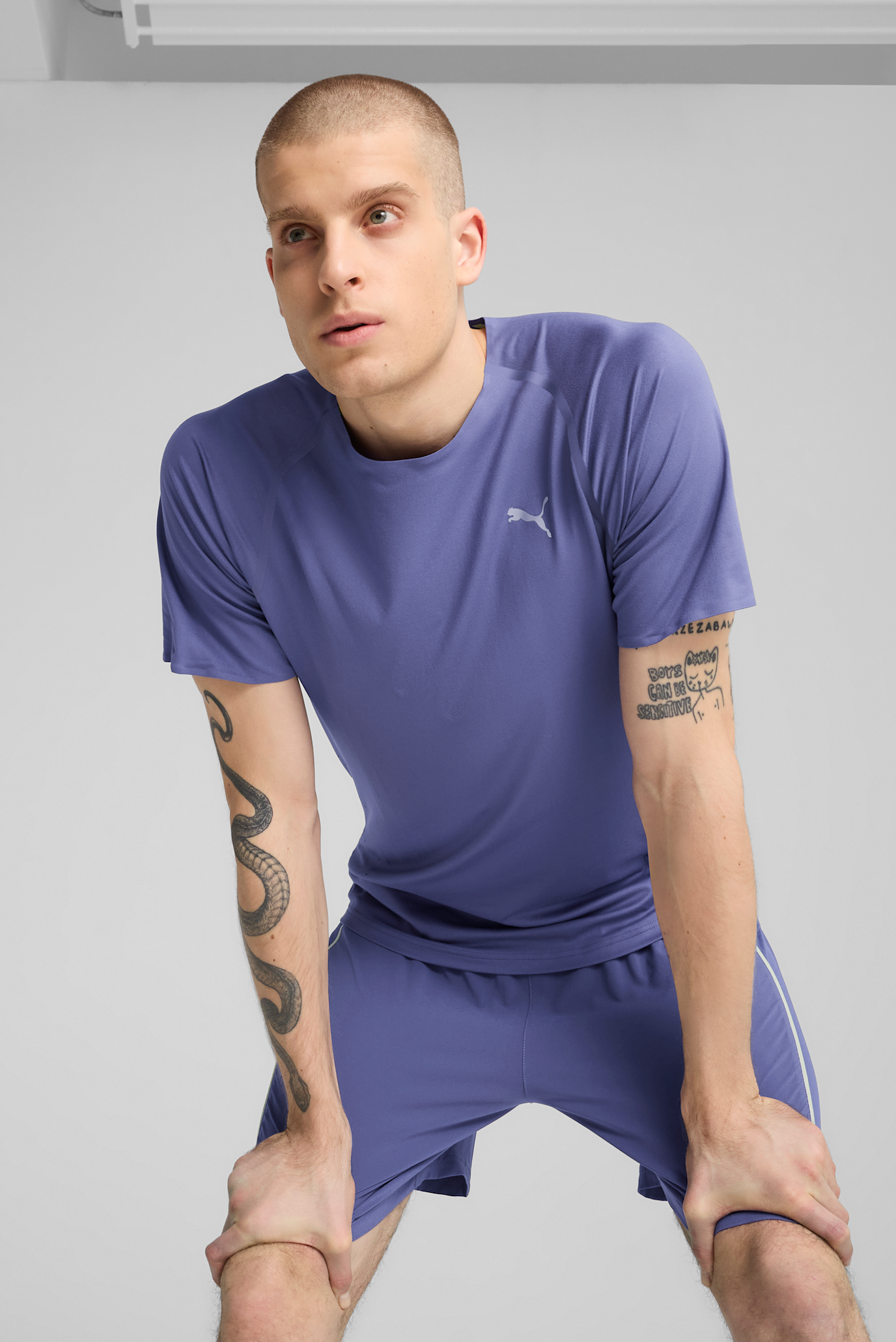 Мужская синяя футболка CLOUDSPUN Running Tee Men 1