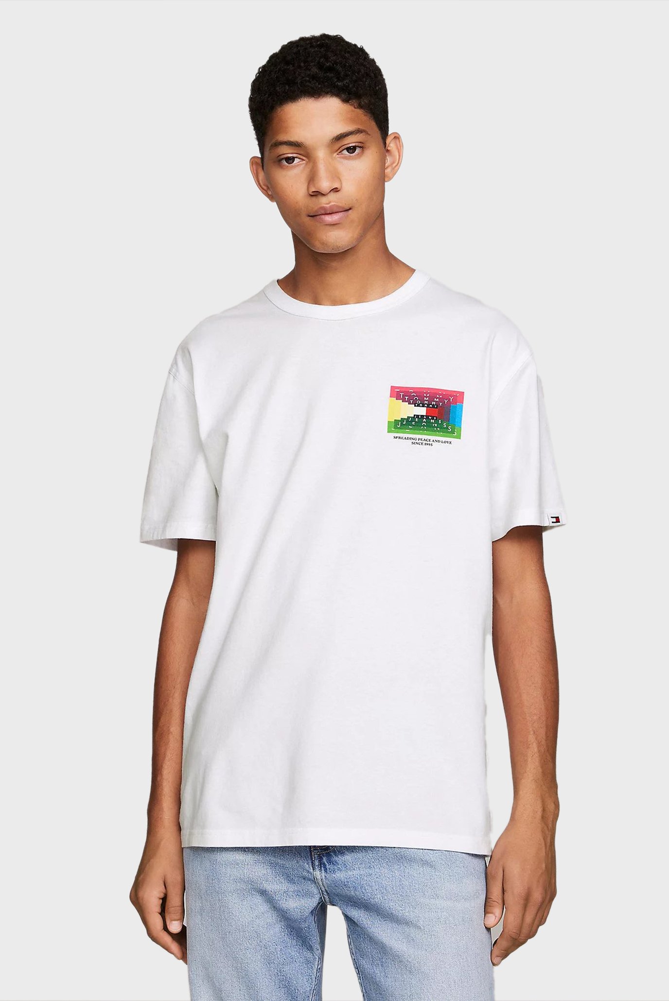 Мужская белая футболка TJM REG DNA GRAPHIC TEE 1