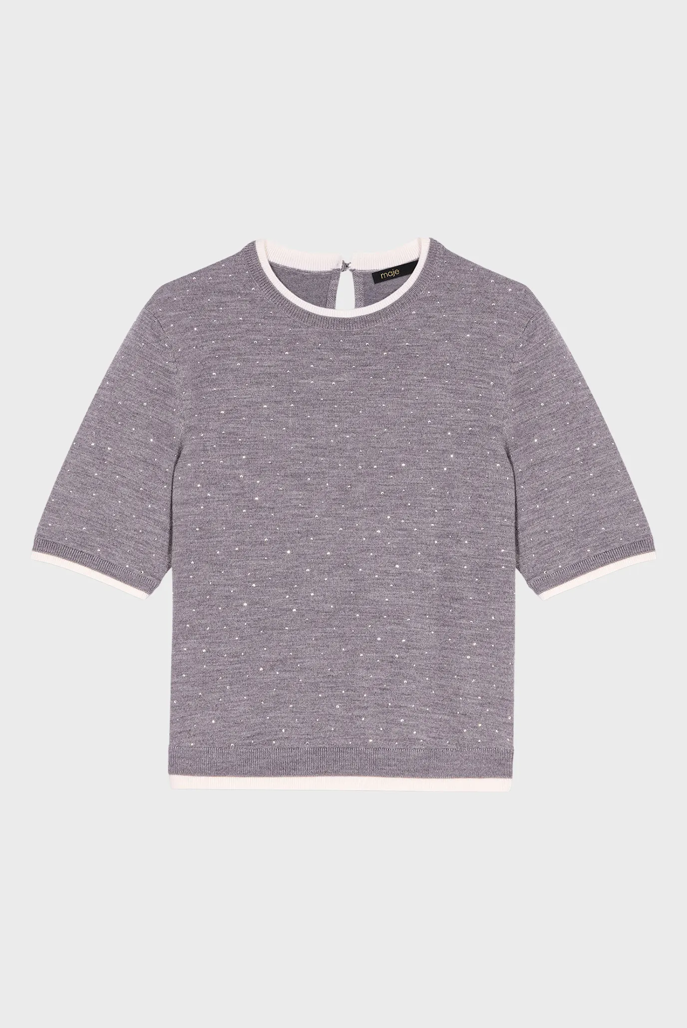 Жіночий сірий вовняний джемпер 7