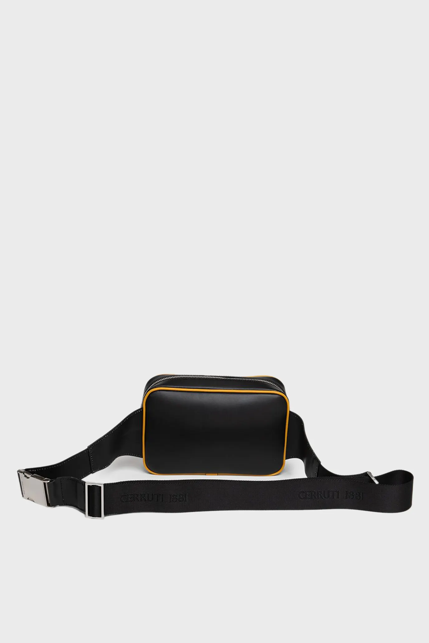 Чоловіча чорна шкіряна поясна сумка 4