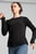 Женский черный лонгслив SEASONS Tech Wool Long Sleeve Tee Women