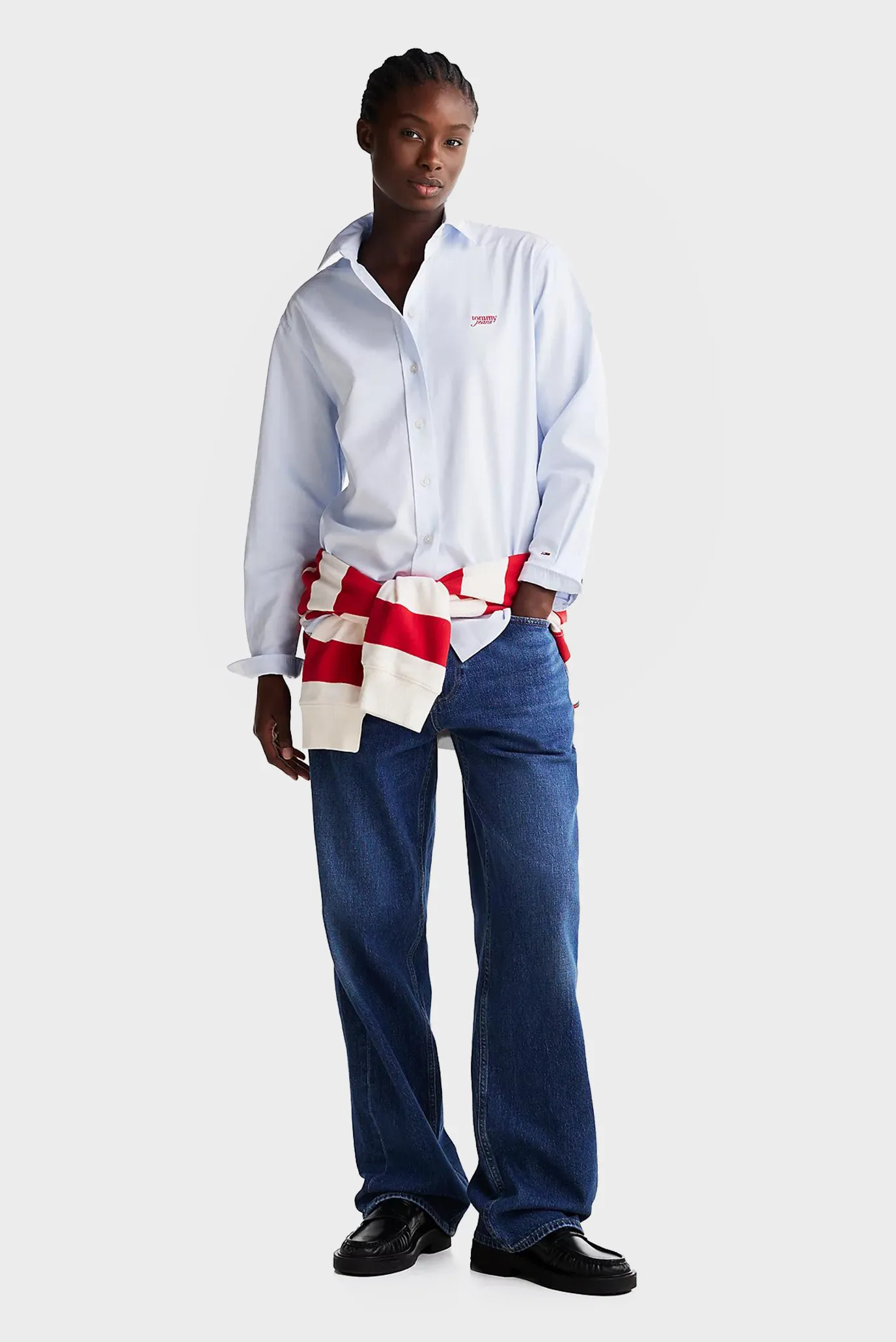 Женская голубая рубашка TJW RLX SCRIPT OXFORD 2