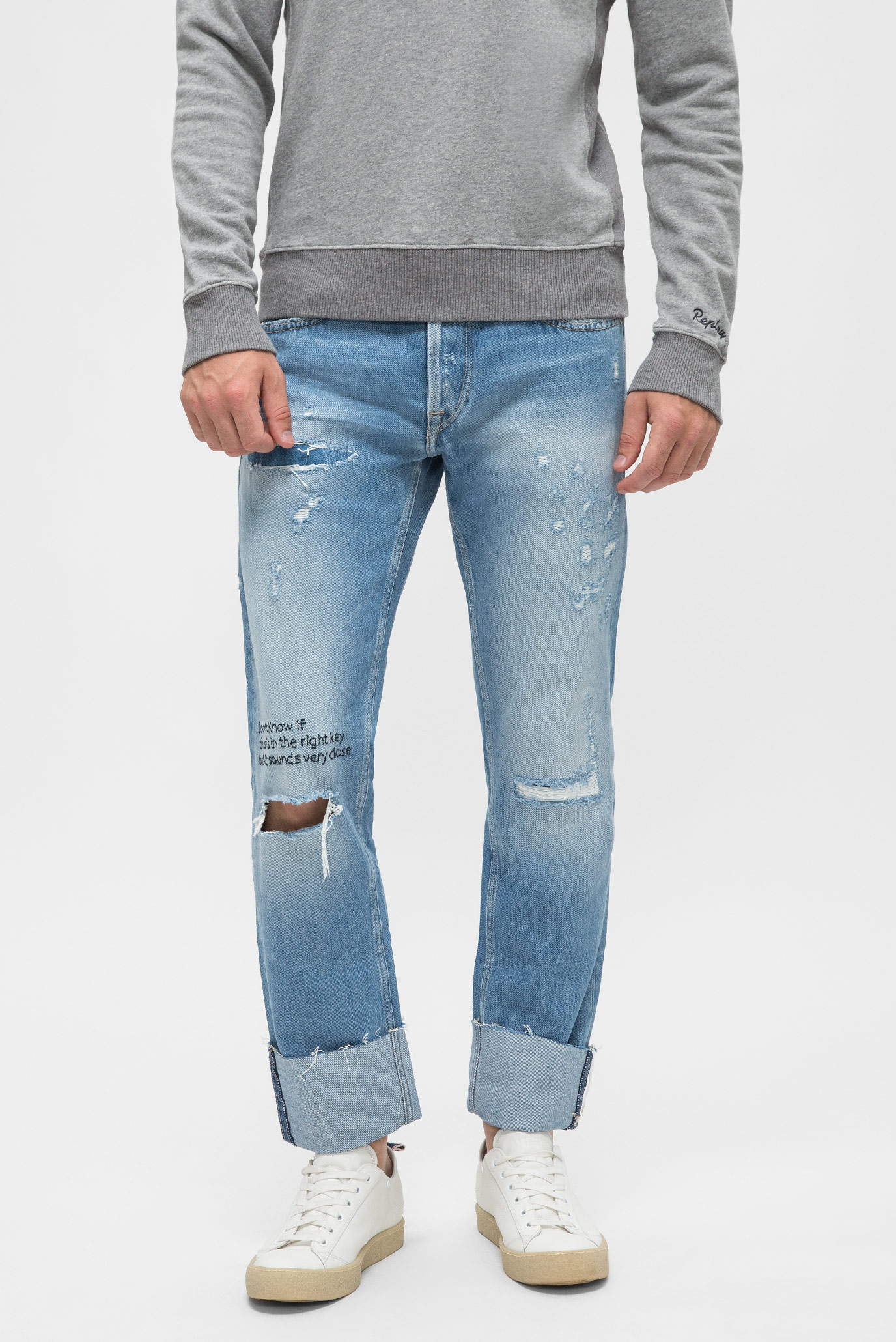 Мужские голубые джинсы GROVER Replay MA972V.000.108 D16 — MD-Fashion, баркод 8054381795910