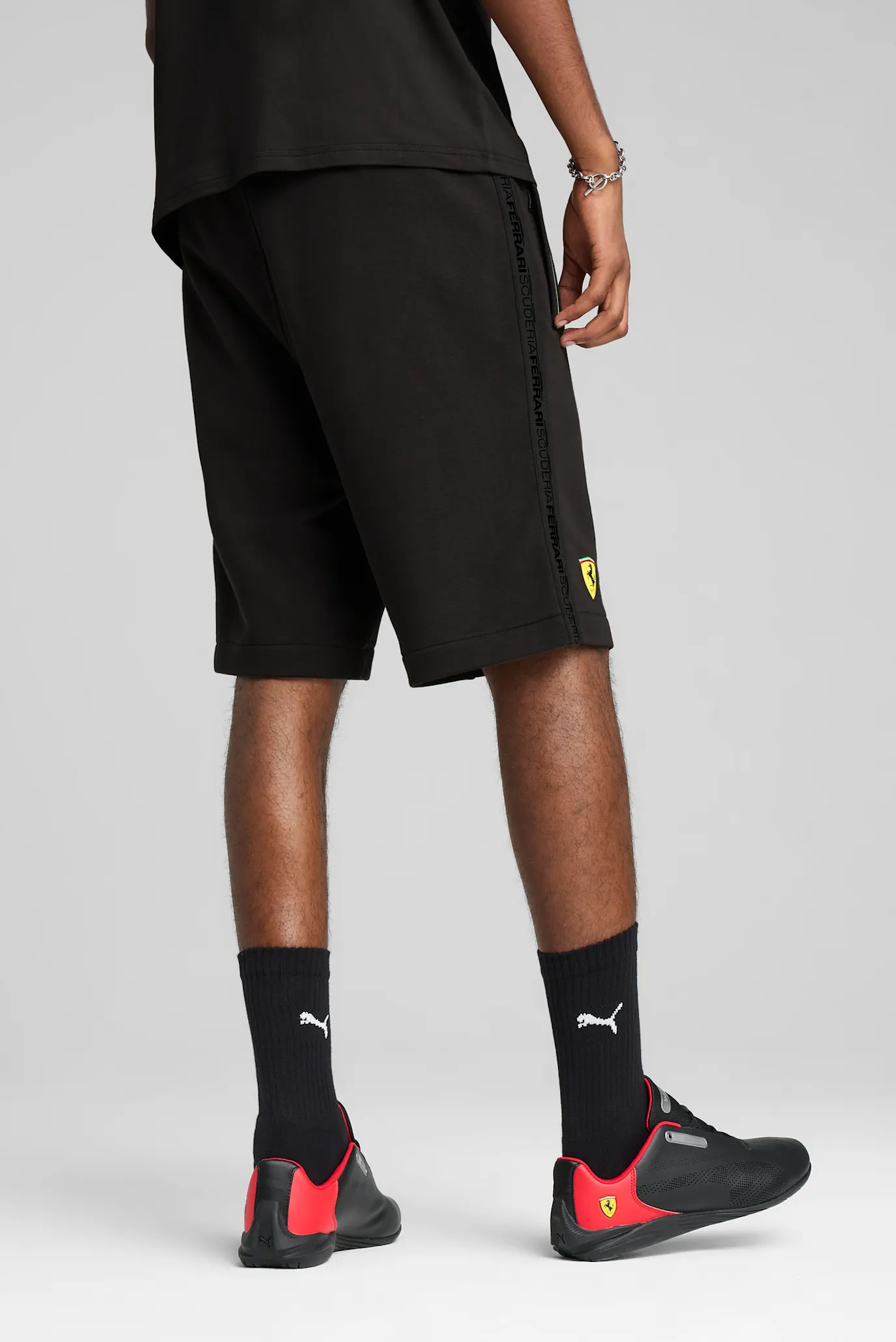 Чоловічі чорні шорти Scuderia Ferrari Race Sweat Shorts Men 3