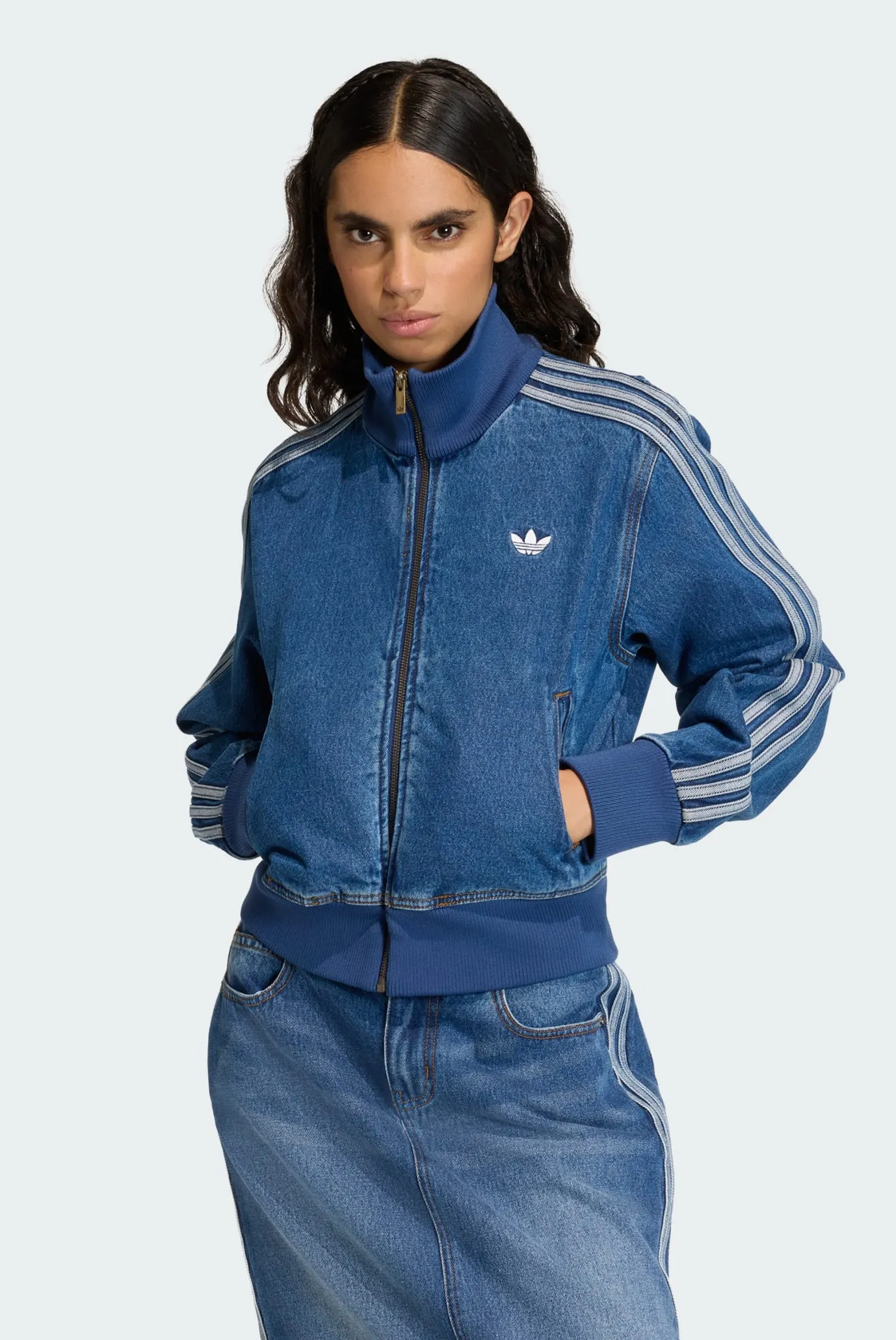 Женская синяя джинсовая куртка FIREBIRD adidas KD2913 — MD-Fashion