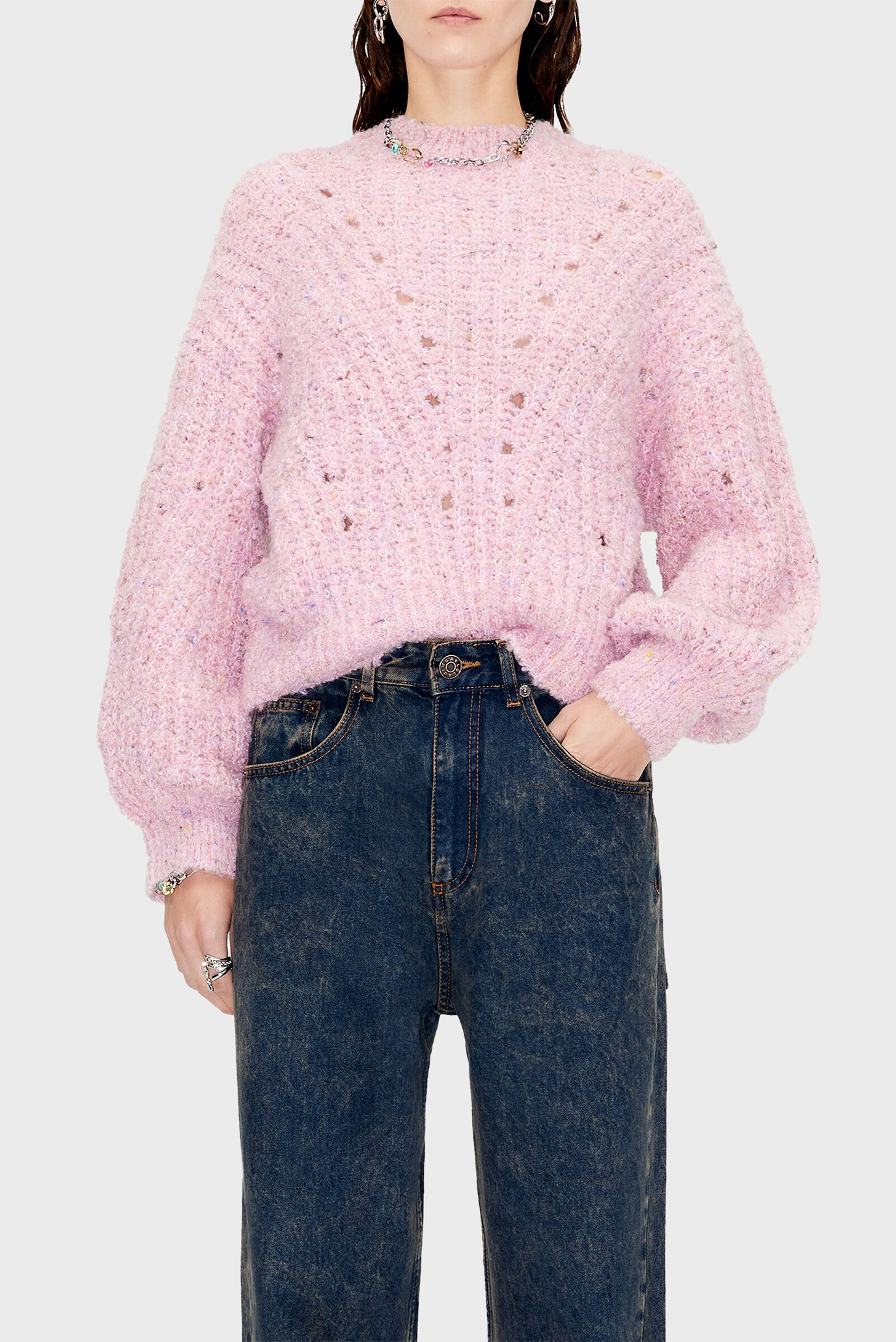 Жіночий рожевий светр 1