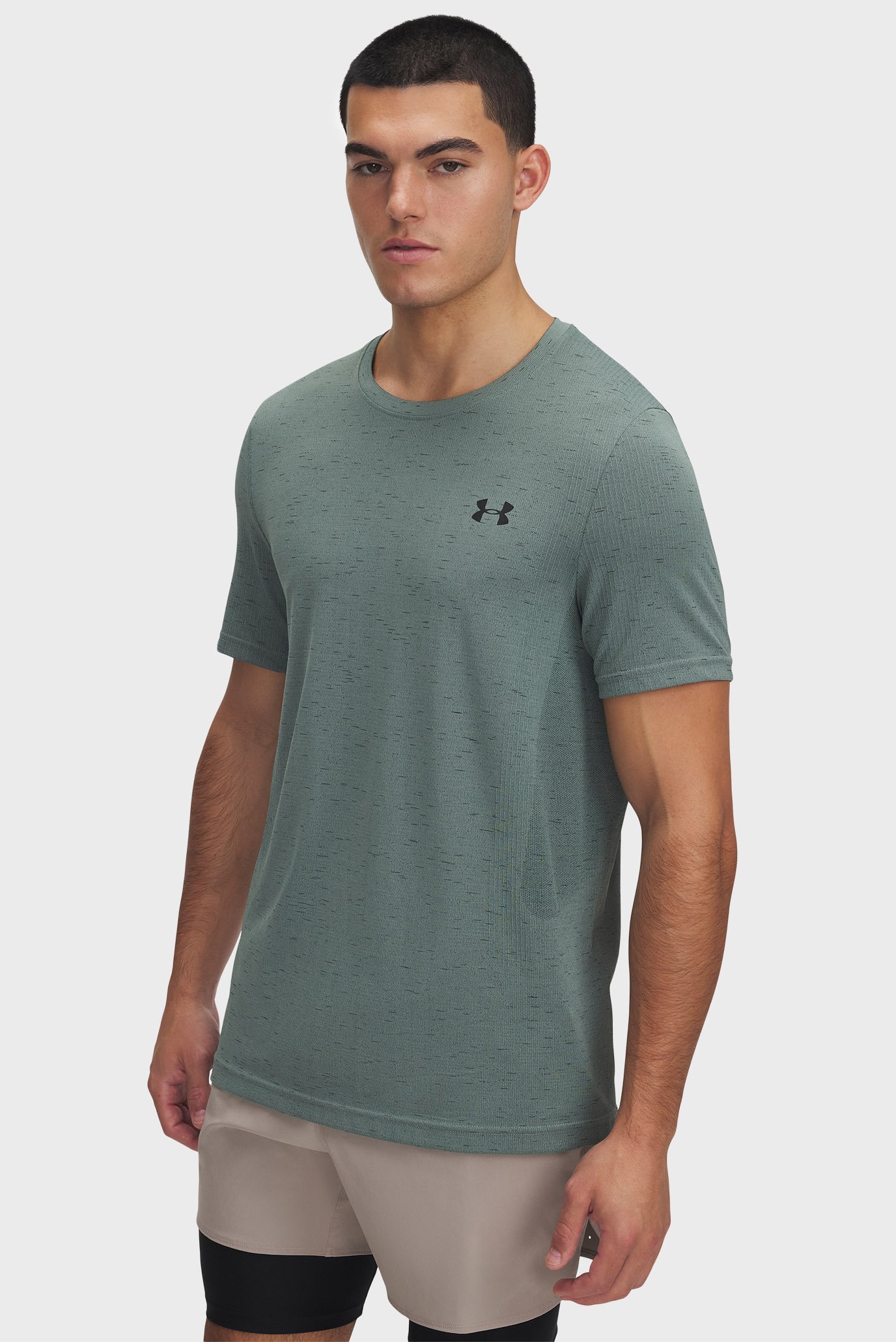 Мужская зеленая футболка Vanish Seamless SS Зеленый S Under Armour 1382801-348 Мужская зеленая футболка Vanish Seamless SS Зеленый S Under Armour 1382801-348
