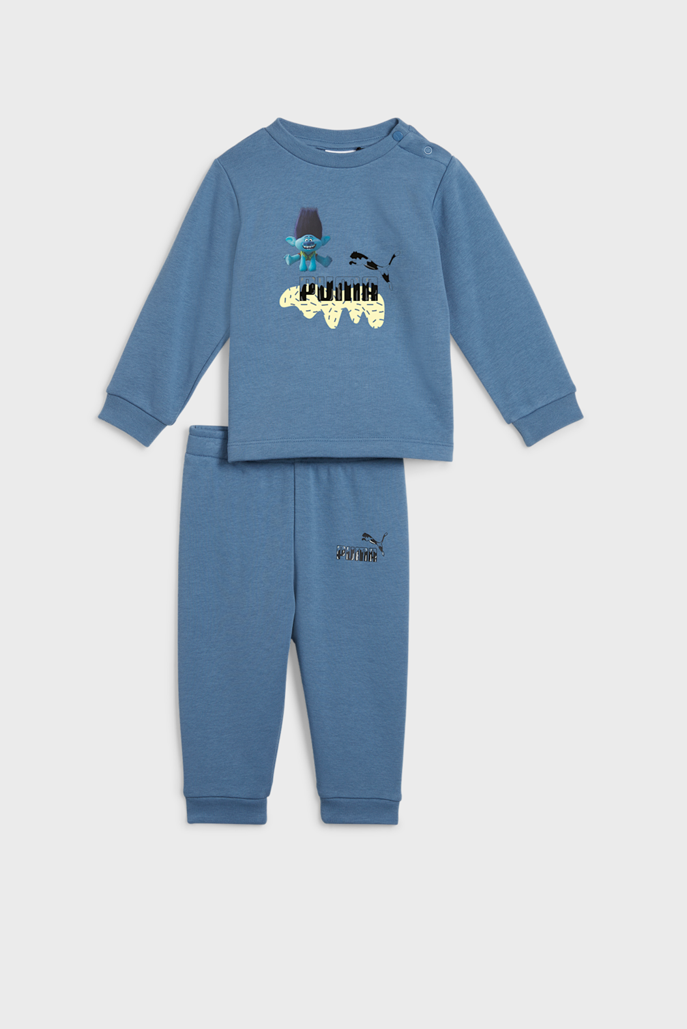 Детский синий спортивный костюм (свитшот, брюки) PUMA x TROLLS Crew Jogger Set Toddler 1