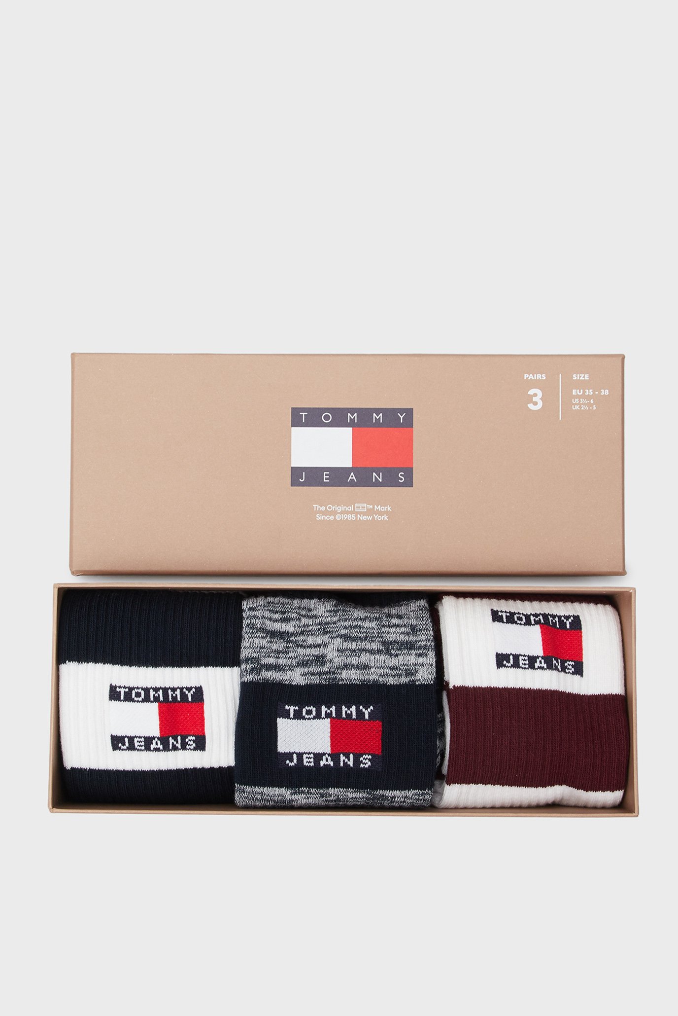 Шкарпетки в смужку (3 пари) TH UNI TJ SOCK 3P RUGBY STRIPE GIFTBOX 1