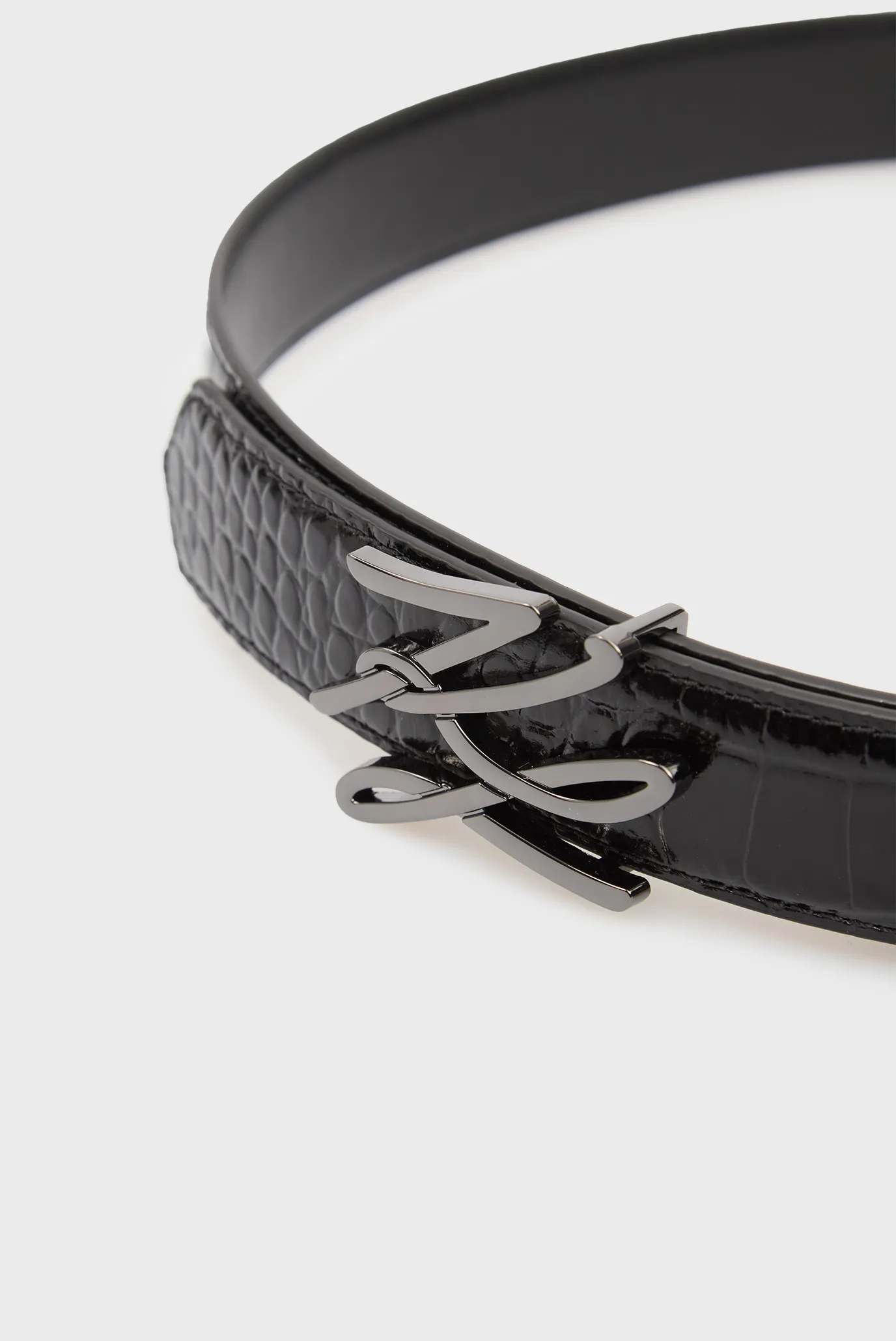 Жіночий чорний шкіряний ремінь autograph 4