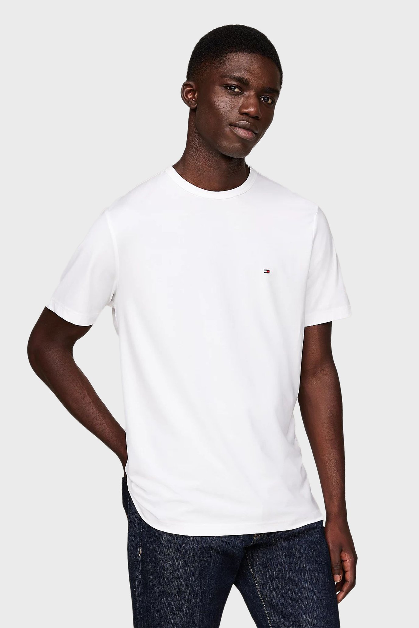 Мужская белая футболка TECH TEE Белый M Tommy Hilfiger MW0MW37313 Мужская белая футболка TECH TEE Белый M Tommy Hilfiger MW0MW37313