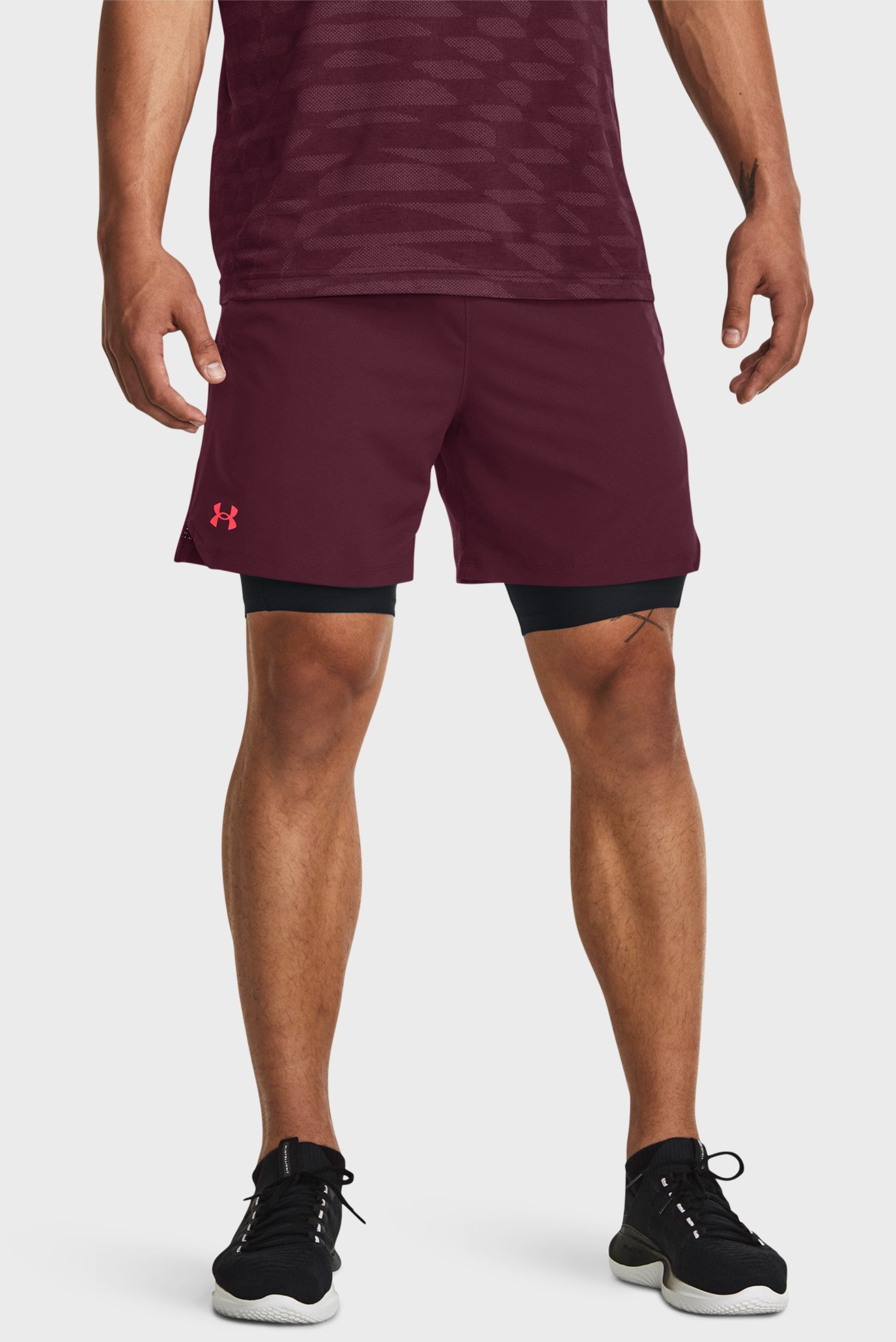 Мужские бордовые шорты UA Vanish Woven 6in Shorts 1