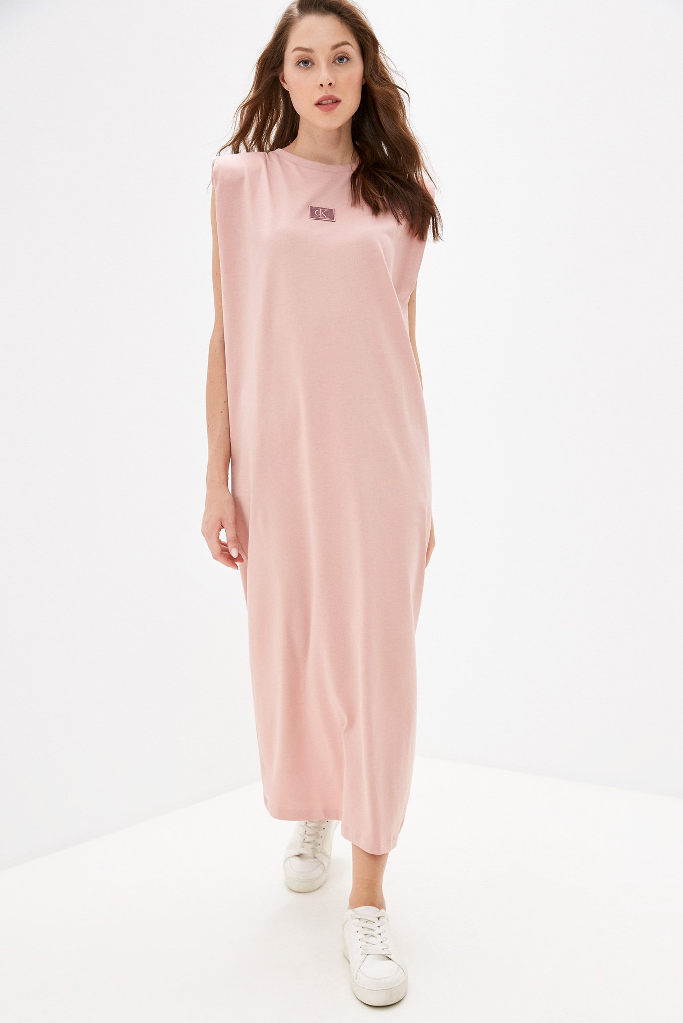 Женское розовое платье SHOULDER PADDED JERSEY 1