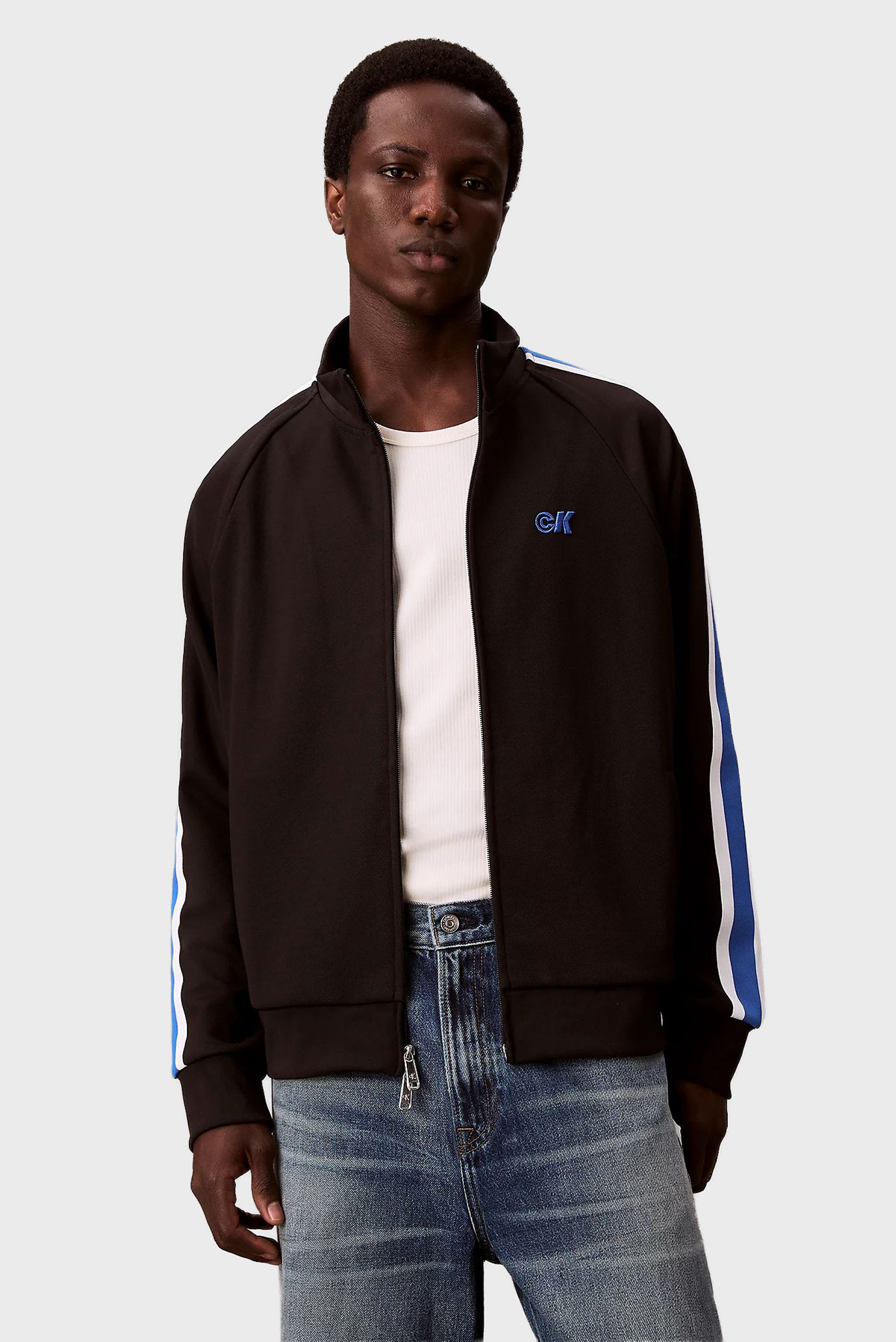 Мужская черная спортивная кофта STRETCH TWILL TRACK Черный XL Calvin Klein Jeans LV04RC231G Мужская черная спортивная кофта STRETCH TWILL TRACK Черный XL Calvin Klein Jeans LV04RC231G