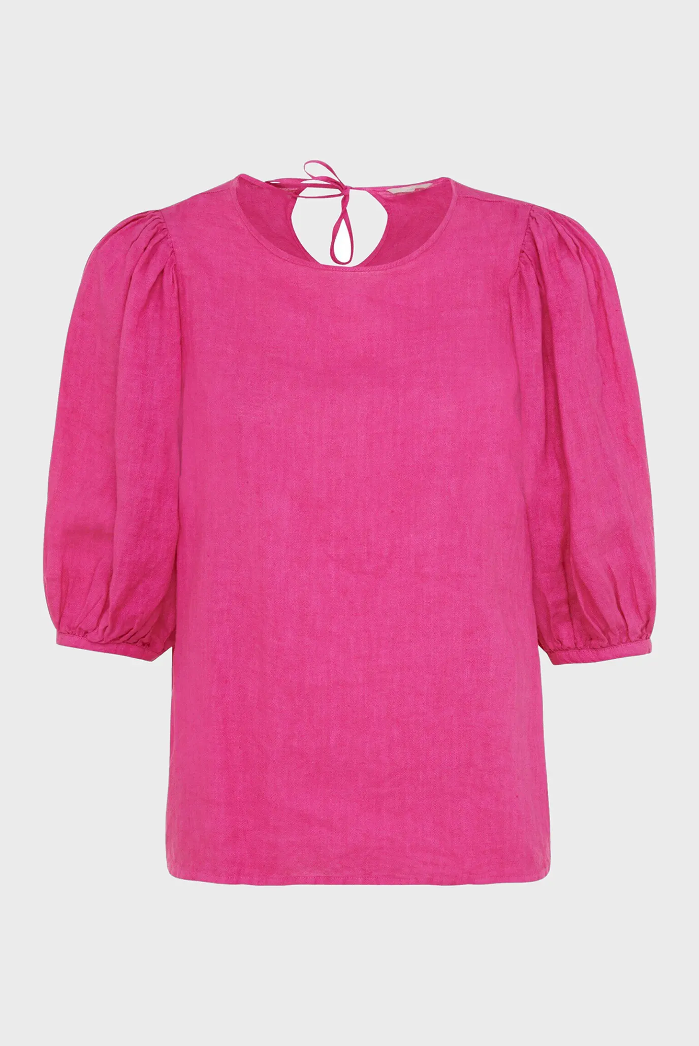 Жіноча малинова лляна блуза 5