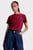 Женская бордовая футболка 1985 REG MINI CORP LOGO
