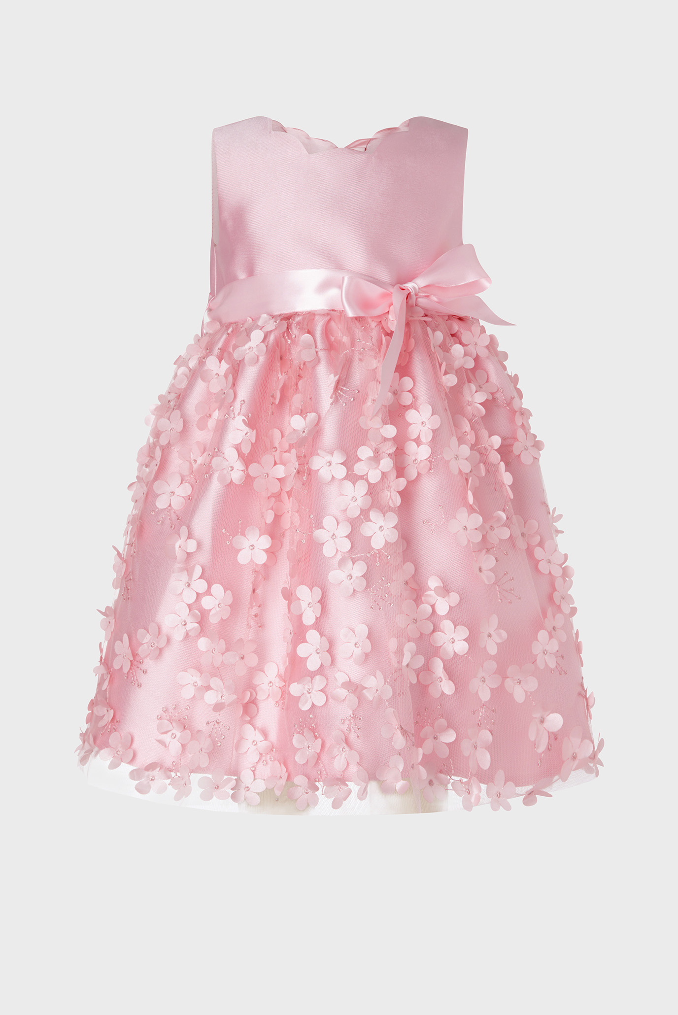 Детское розовое платье BABY 3D EMBROIDERED 1