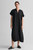 Женское черное льняное платье RELAXED
