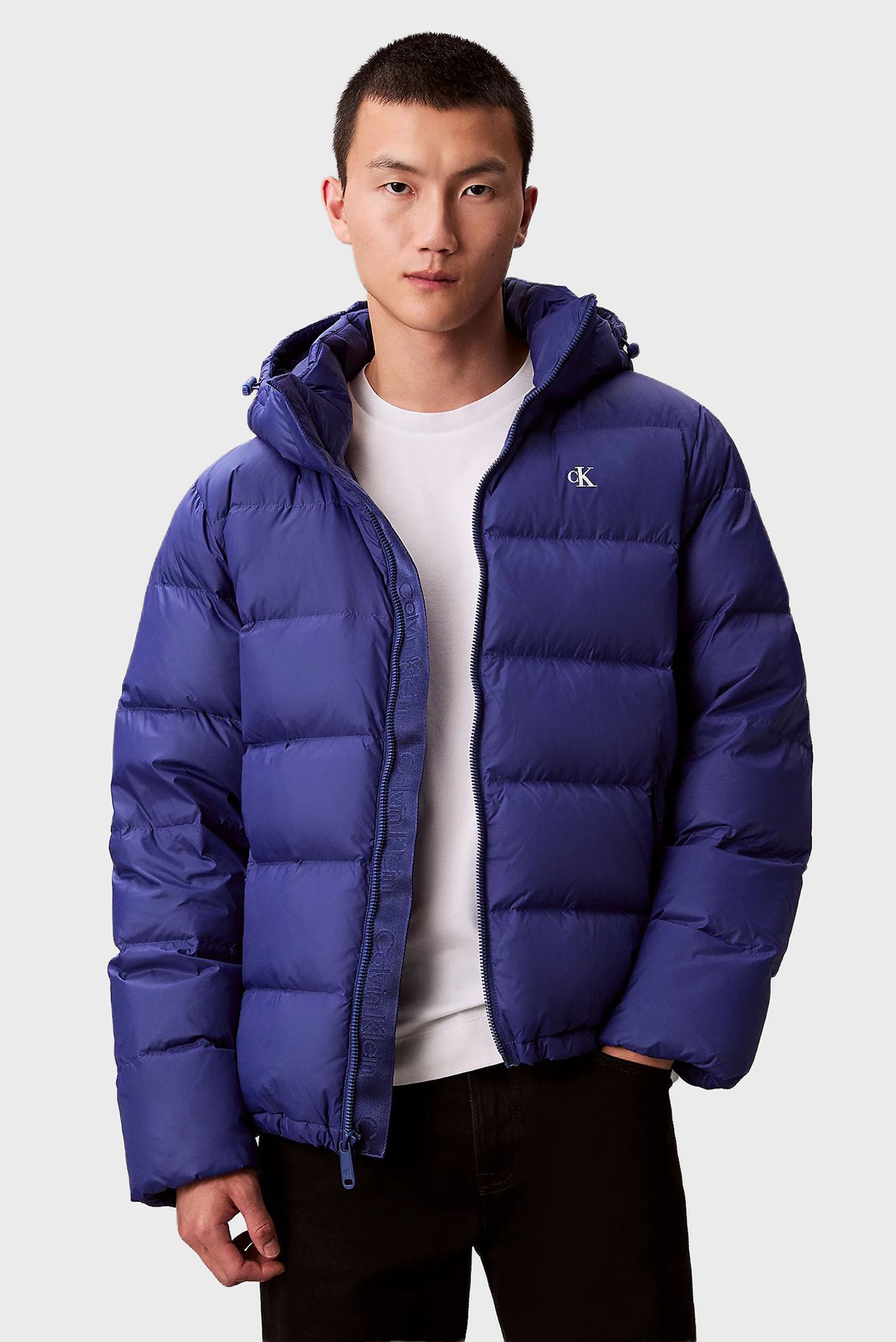 Мужской синий пуховик ZIP OFF Синий L Calvin Klein Jeans LV04RC518G Мужской синий пуховик ZIP OFF Синий L Calvin Klein Jeans LV04RC518G